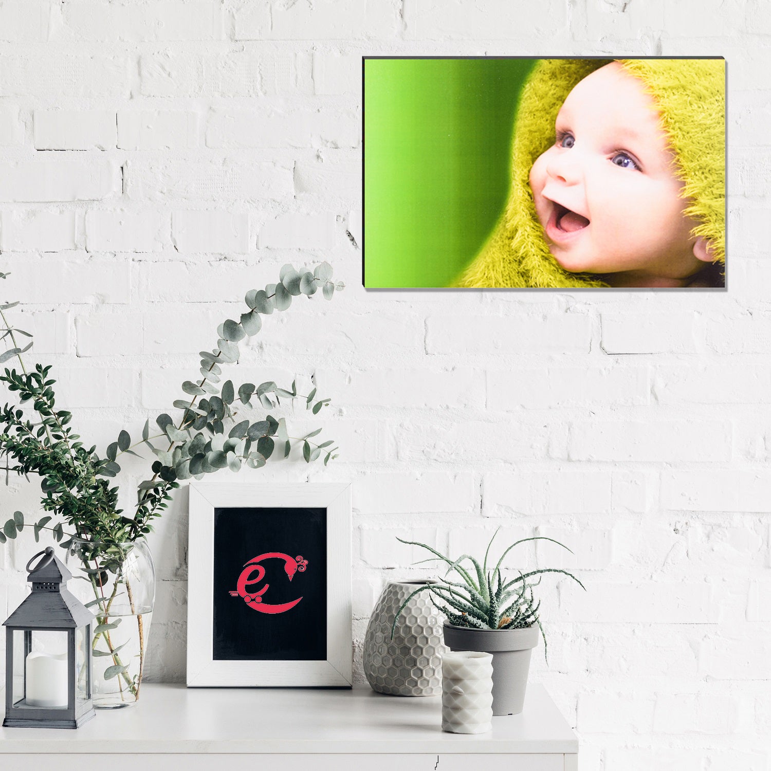 Cute Smiling Baby Painting Digital Printed Wall Art 1