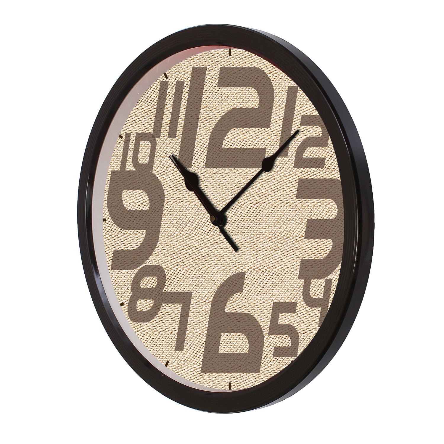 "Numbers" Designer Round Analog Black Wall Clock 4