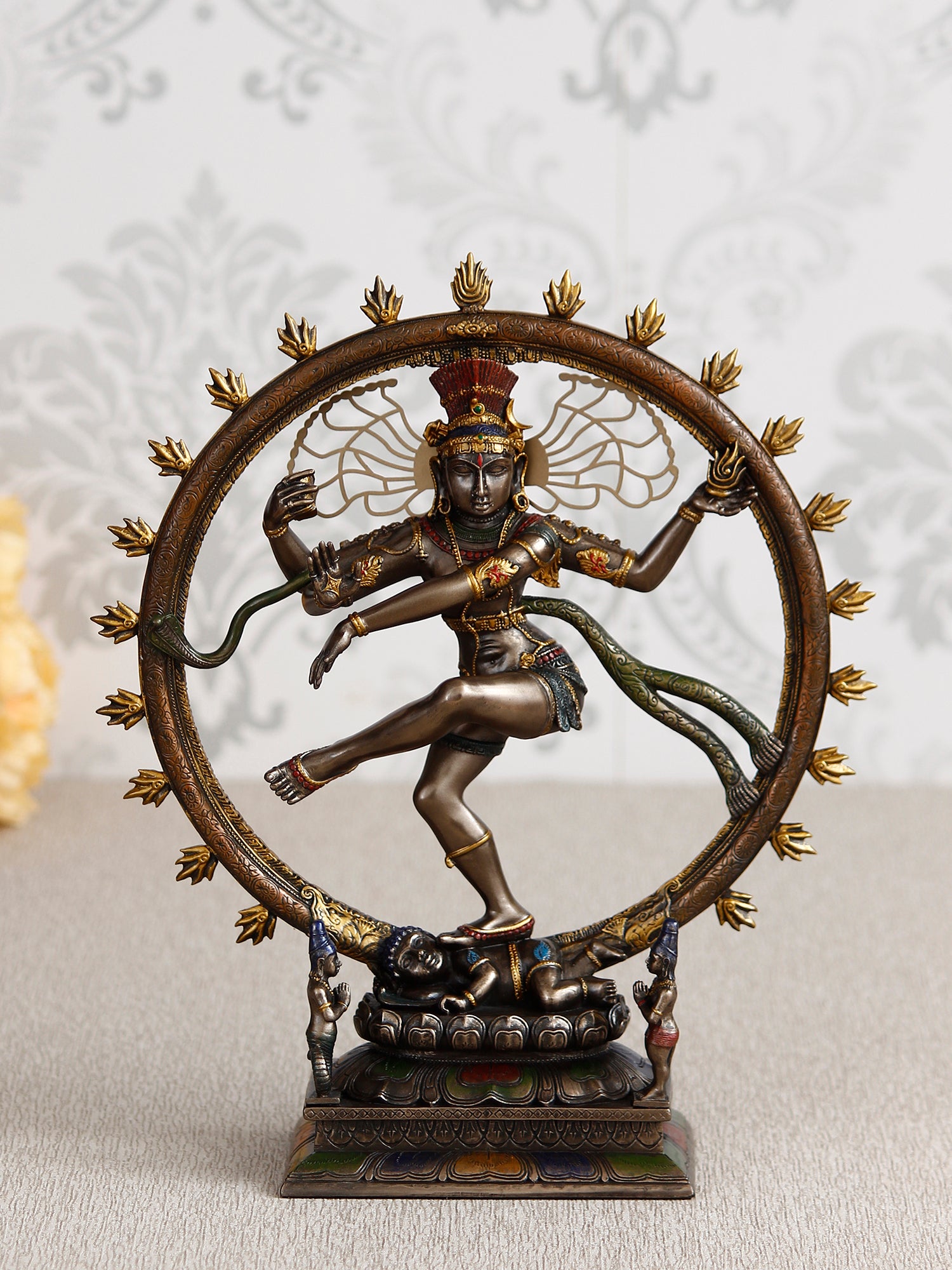 Polyresin and Bronze Decorative dancing nataraja statue