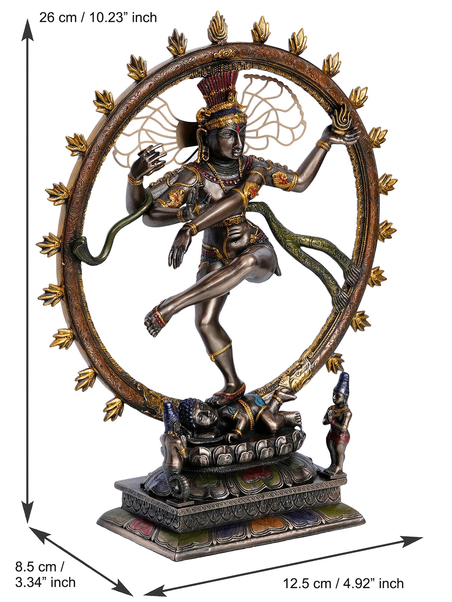 Polyresin and Bronze Decorative dancing nataraja statue 3