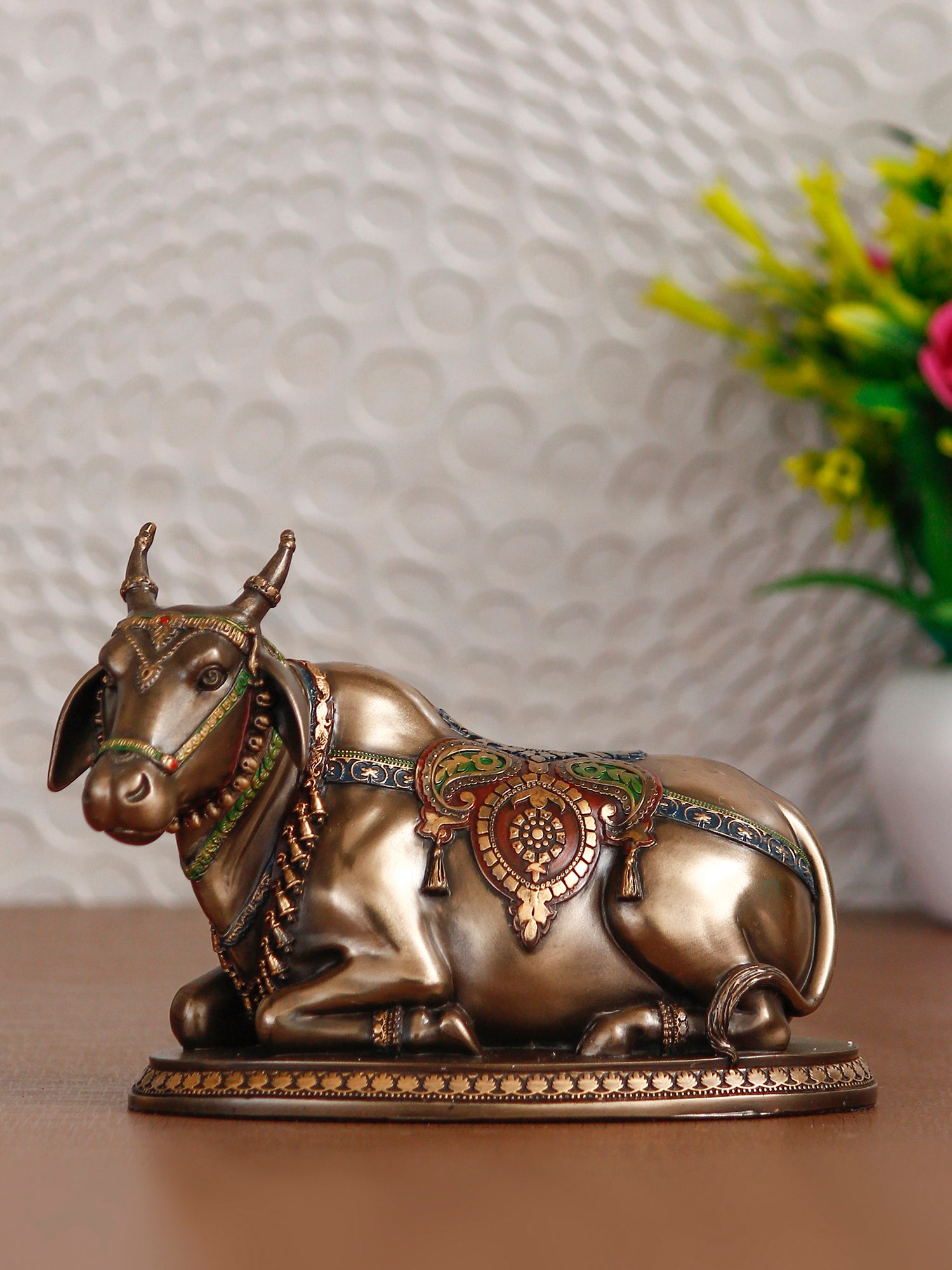 Gold Polyresin and Bronze Nandi Idol 1