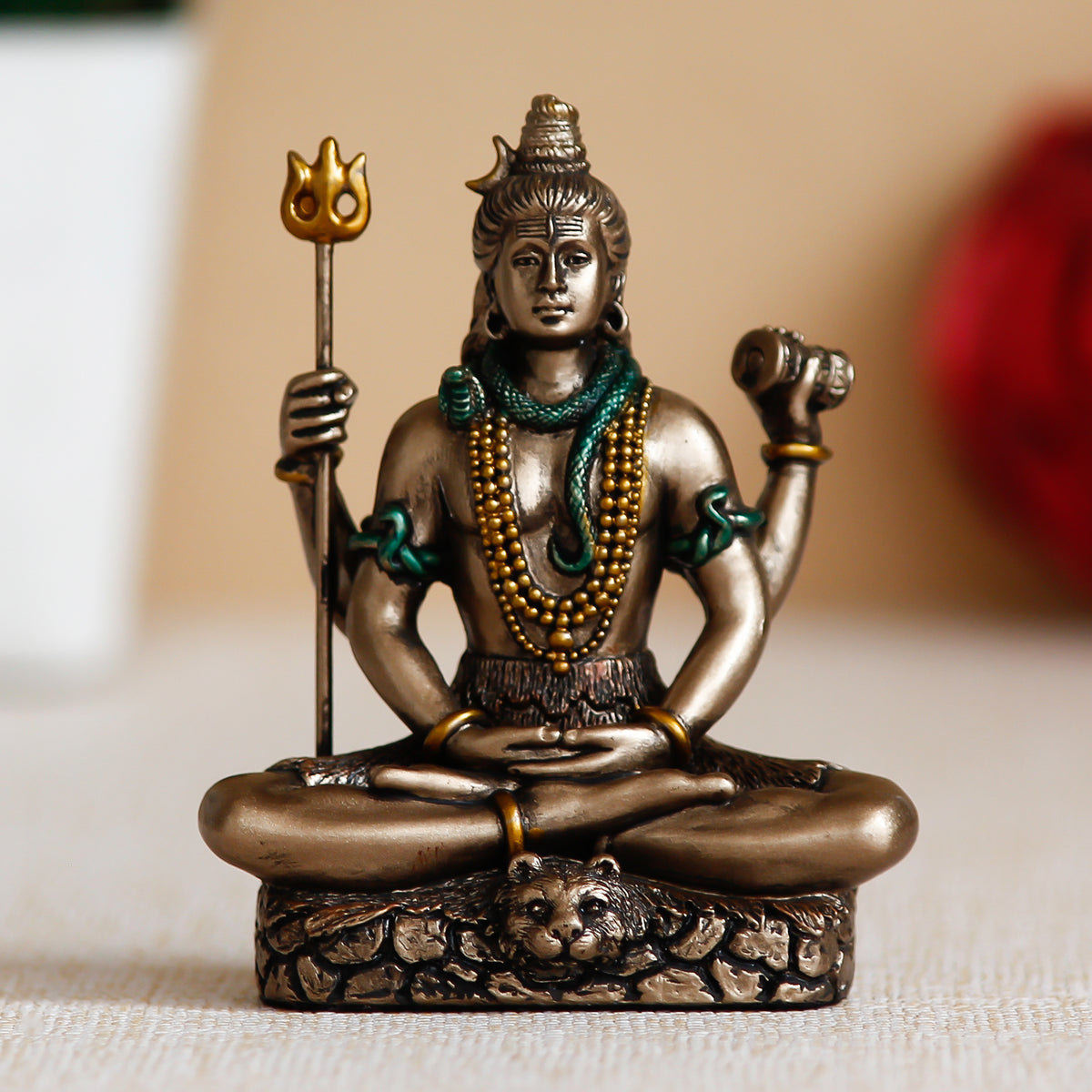 zig zag Lord Shiva & Family Shiv Parivar religieus standbeeld idool voor Pooja kamer Mandir, tempel, geschenkmaat 8 inch zig zag Lord Shiva & Family Shiv Parivar religieus standbeeld idool voor Pooja kamer Mandir, tempel, geschenkmaat 8 inch