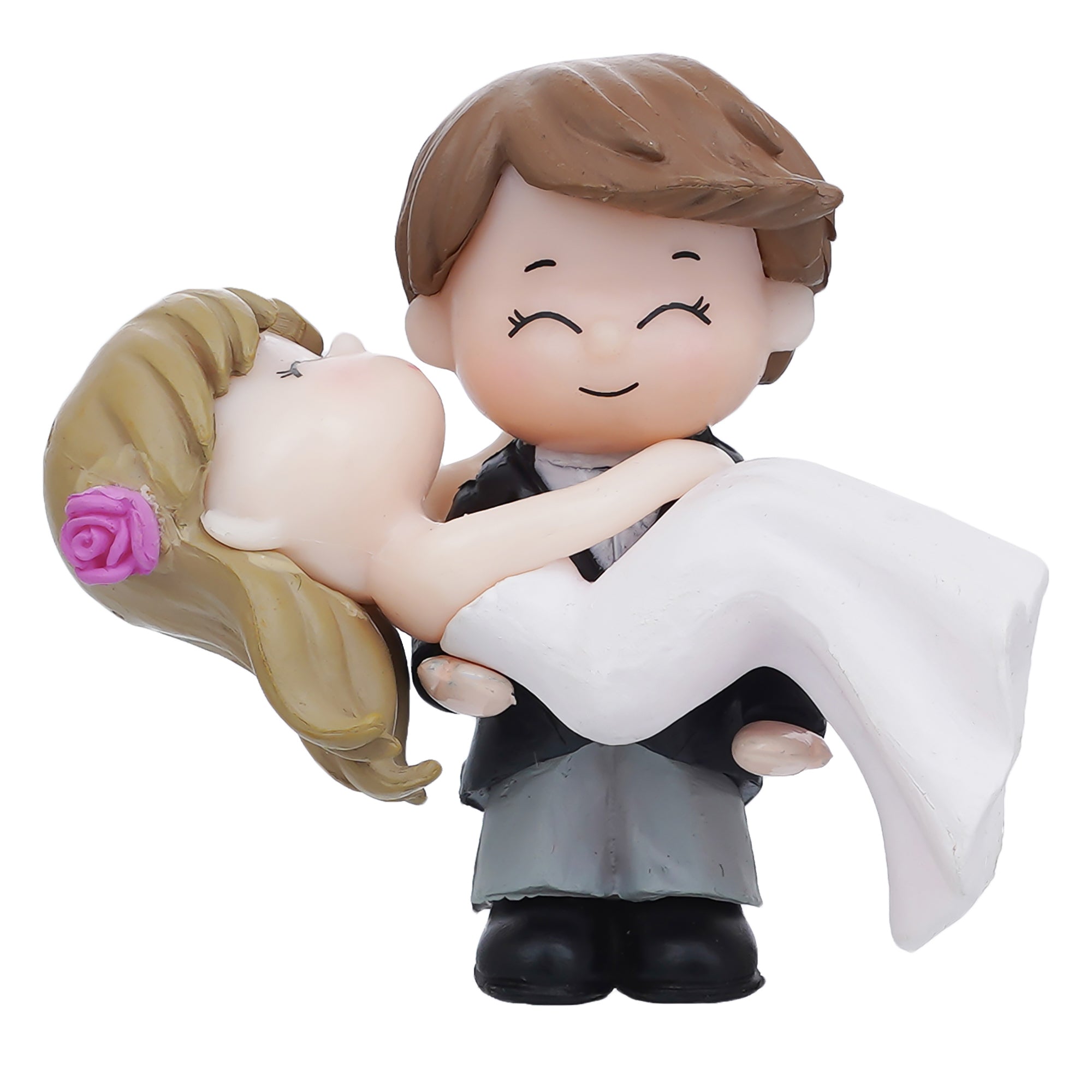 Bride Kissing Groom Romantic Polyresin Decorative Showpiece 2