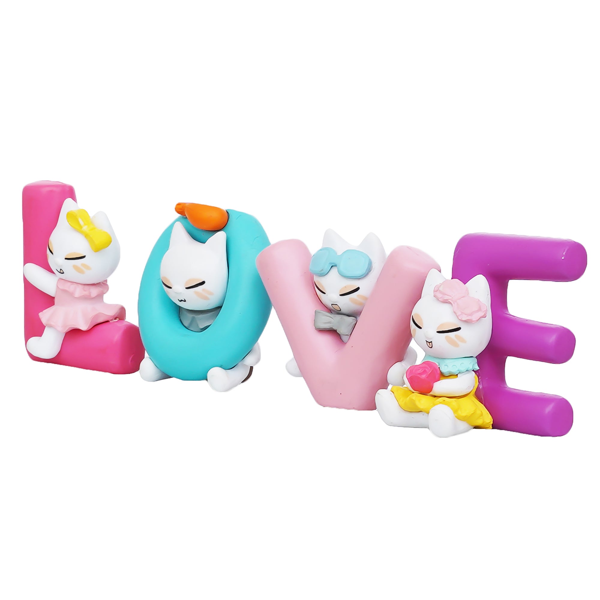 "Love" Animated Characters Valentine Multicolor Polyresin Showpiece 5