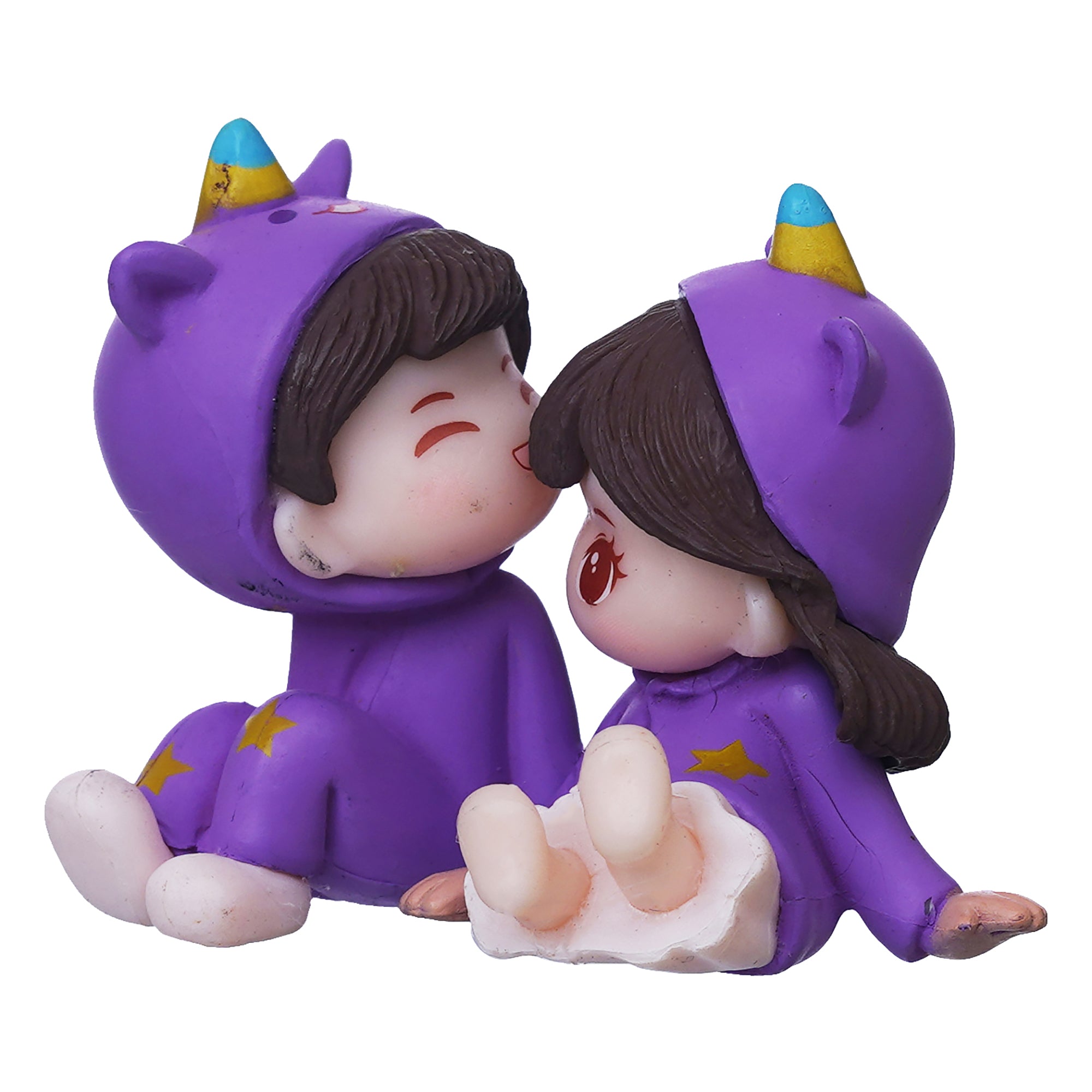 eCraftIndia Miniature Romantic Couple Statue Boy Kissing Girl Forehead Showpiece 6