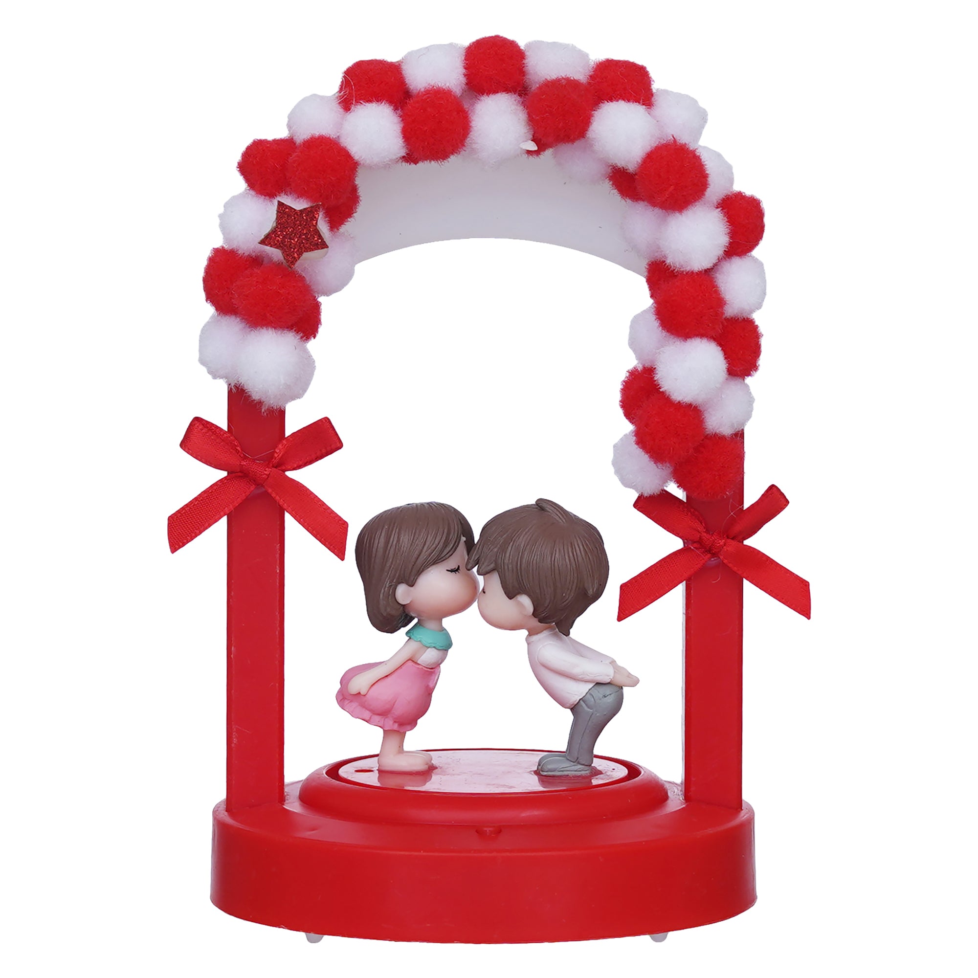 eCraftIndia Romantic Kissing Couple Statue Decorative Valentine's Day Showpiece 2