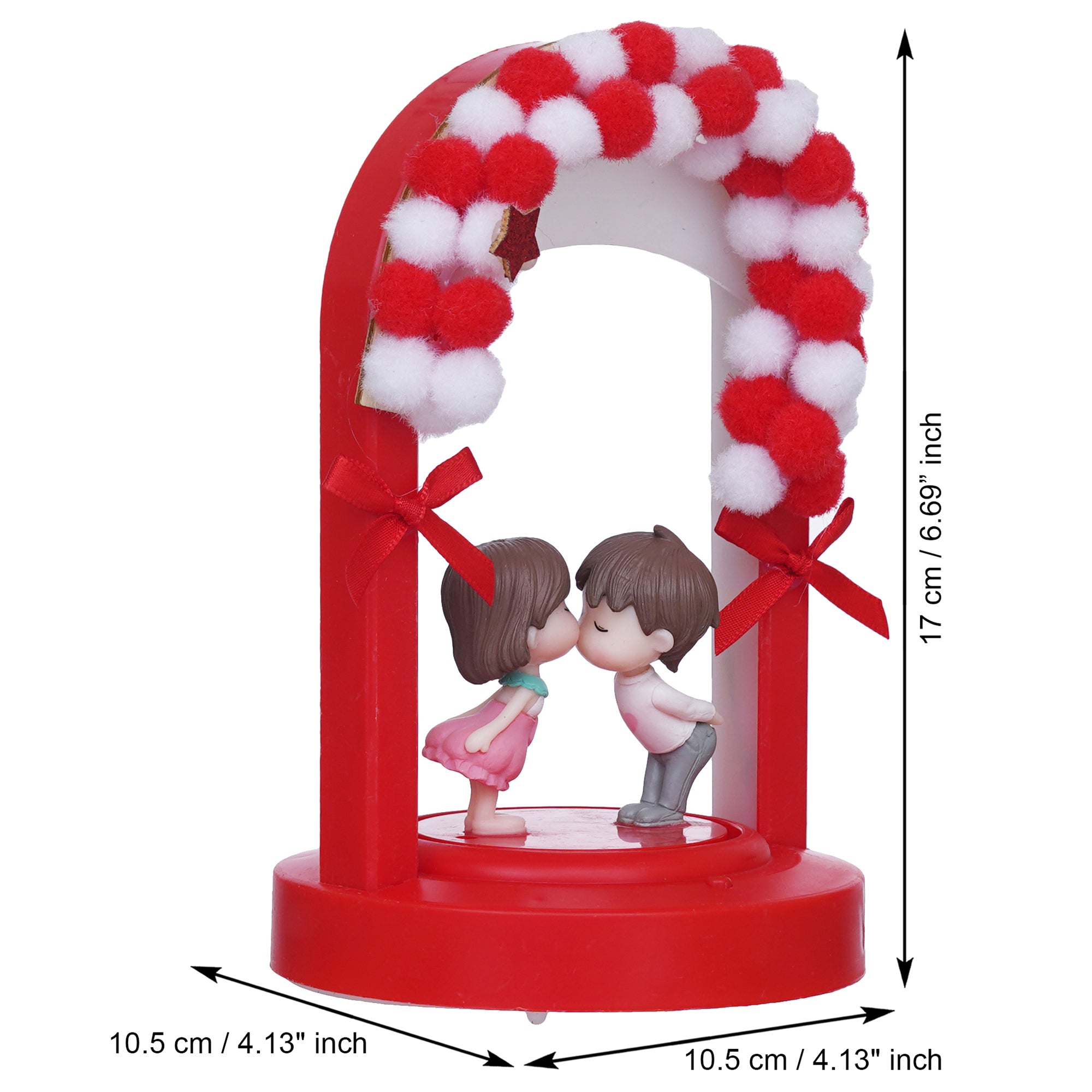 eCraftIndia Romantic Kissing Couple Statue Decorative Valentine's Day Showpiece 3