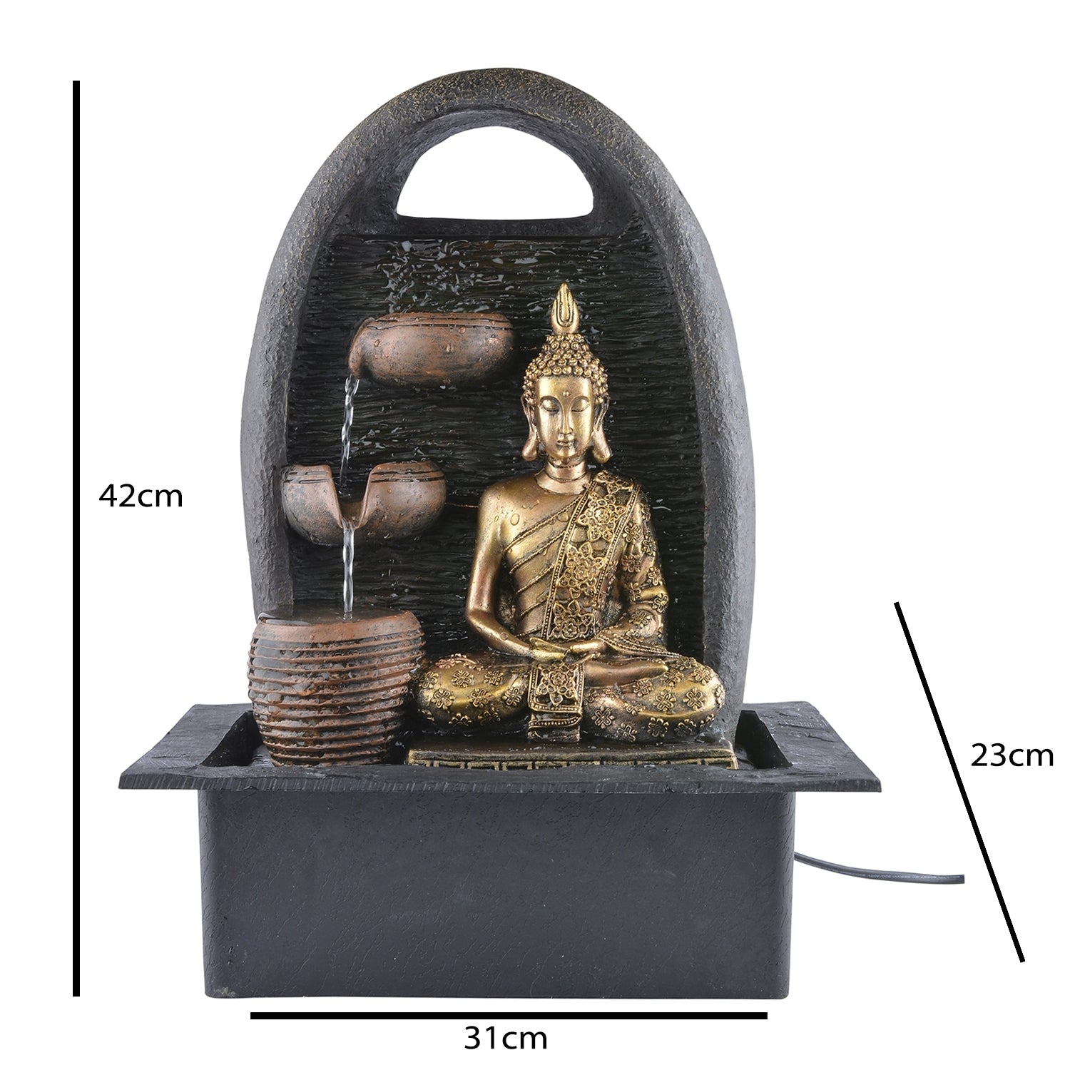 Meditating Lord Buddha Water Fountain For Home