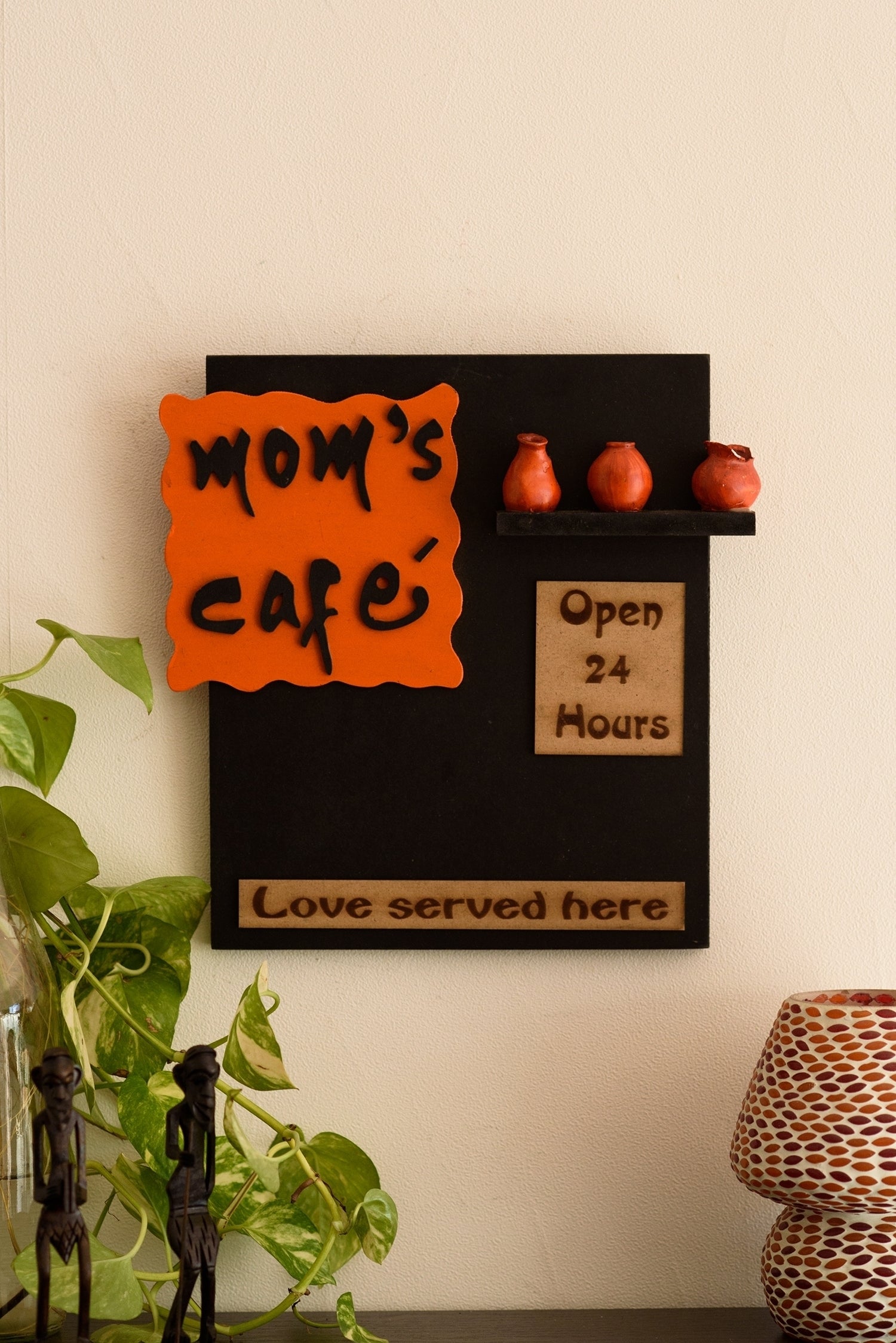 Wooden Mom's Cafe Wall Hanging 3
