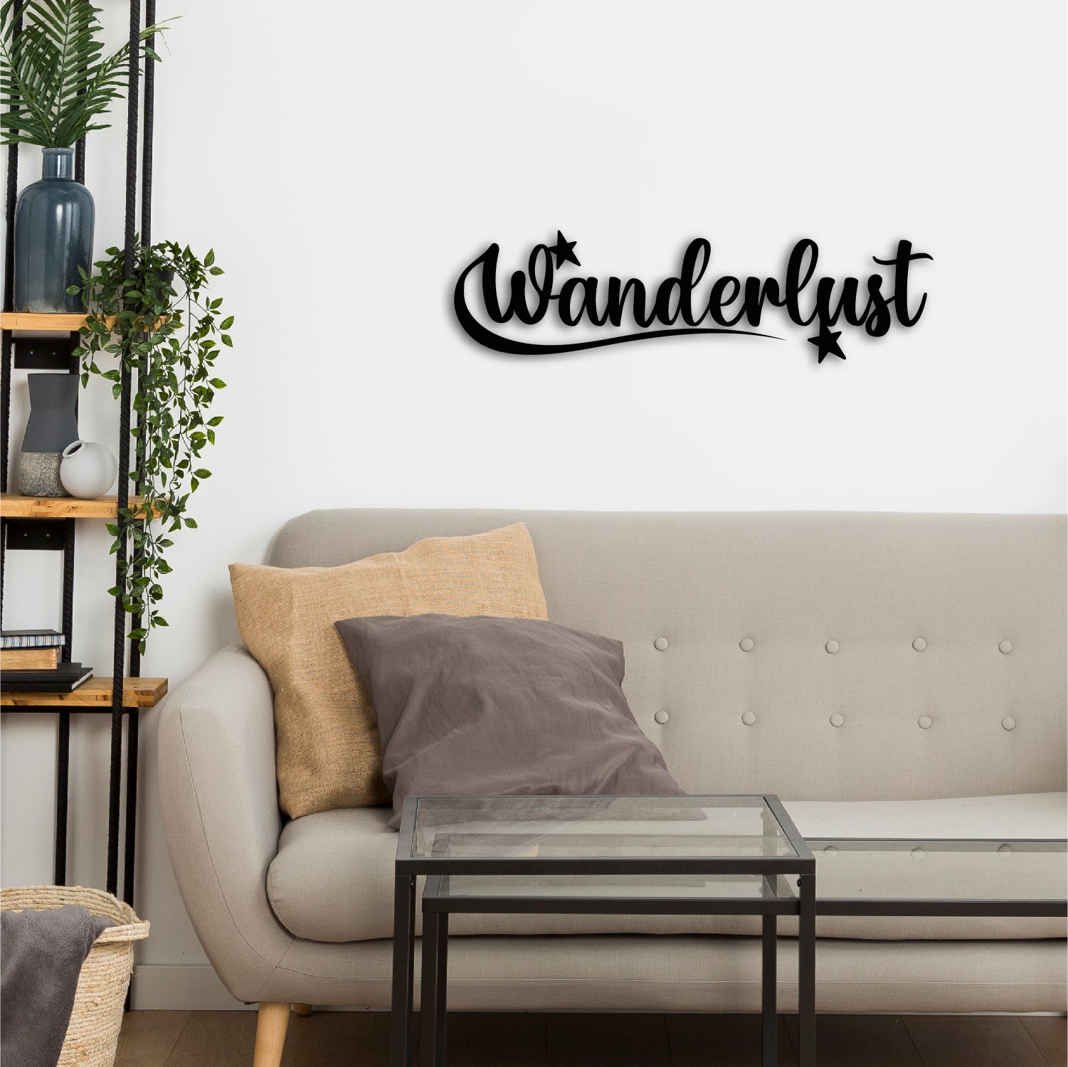 Wanderlust Black Engineered Wood Wall Art Cutout, Ready To Hang Home Decor 4
