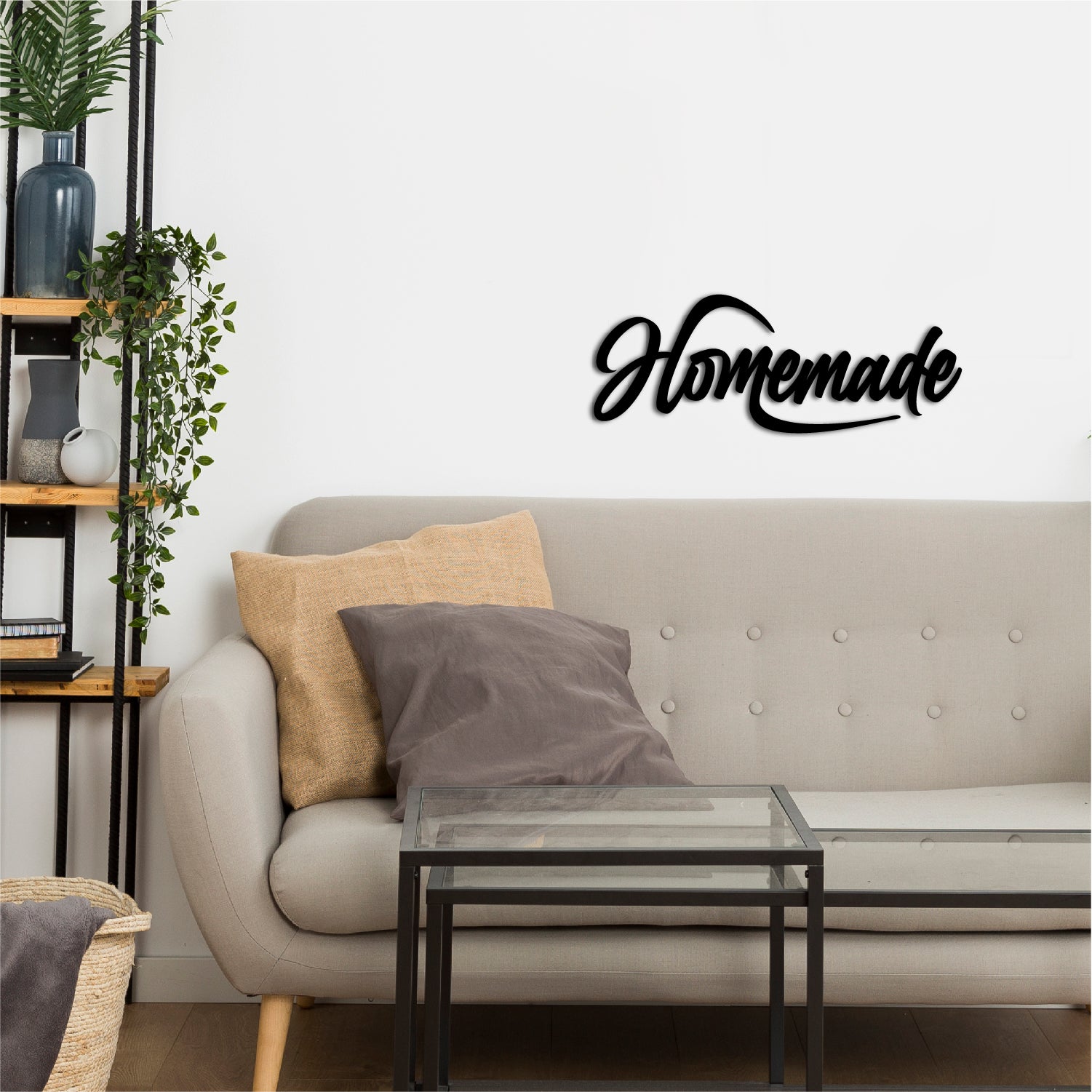 "Homemade" Black Engineered Wood Wall Art Cutout, Ready to Hang Home Decor 4