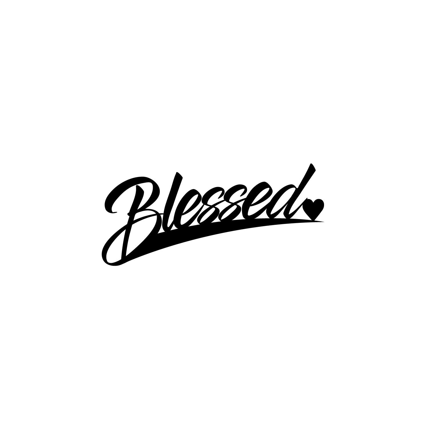 Blessed Black Engineered Wood Wall Art Cutout, Ready To Hang Home Decor