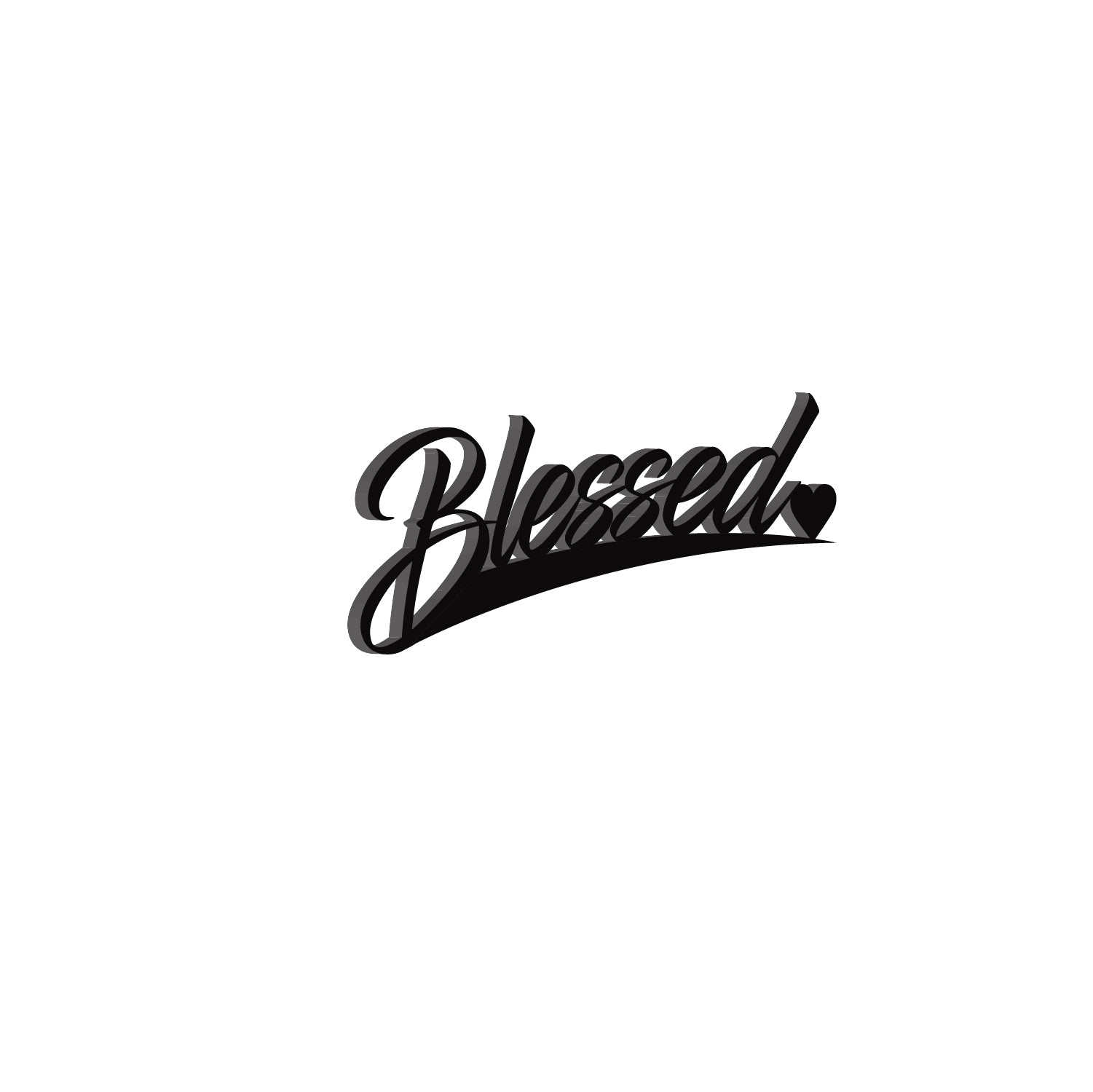 Blessed Black Engineered Wood Wall Art Cutout, Ready To Hang Home Decor 1