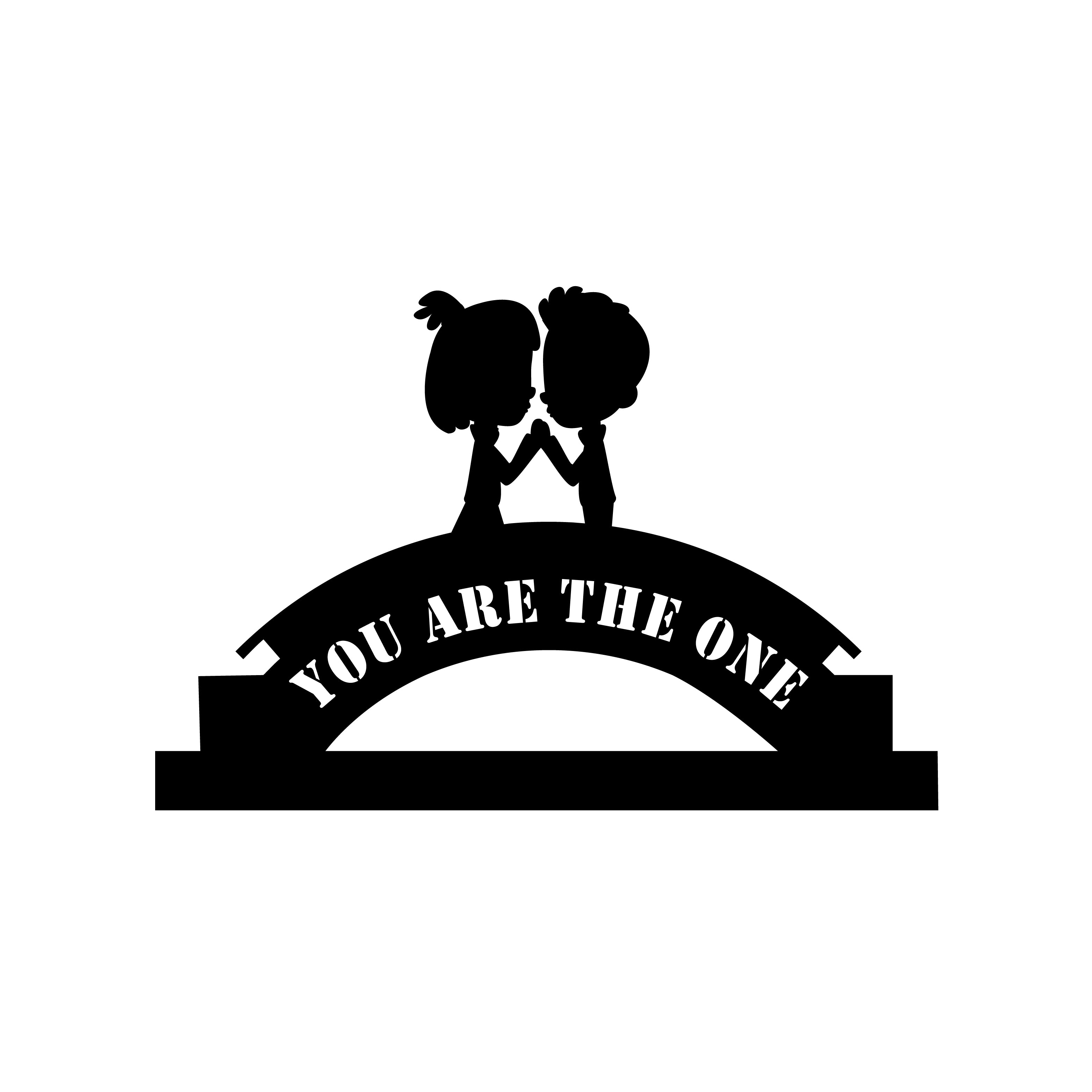 "You are the One" Black Engineered Wood Wall Art Cutout, Ready to Hang Home Decor 2