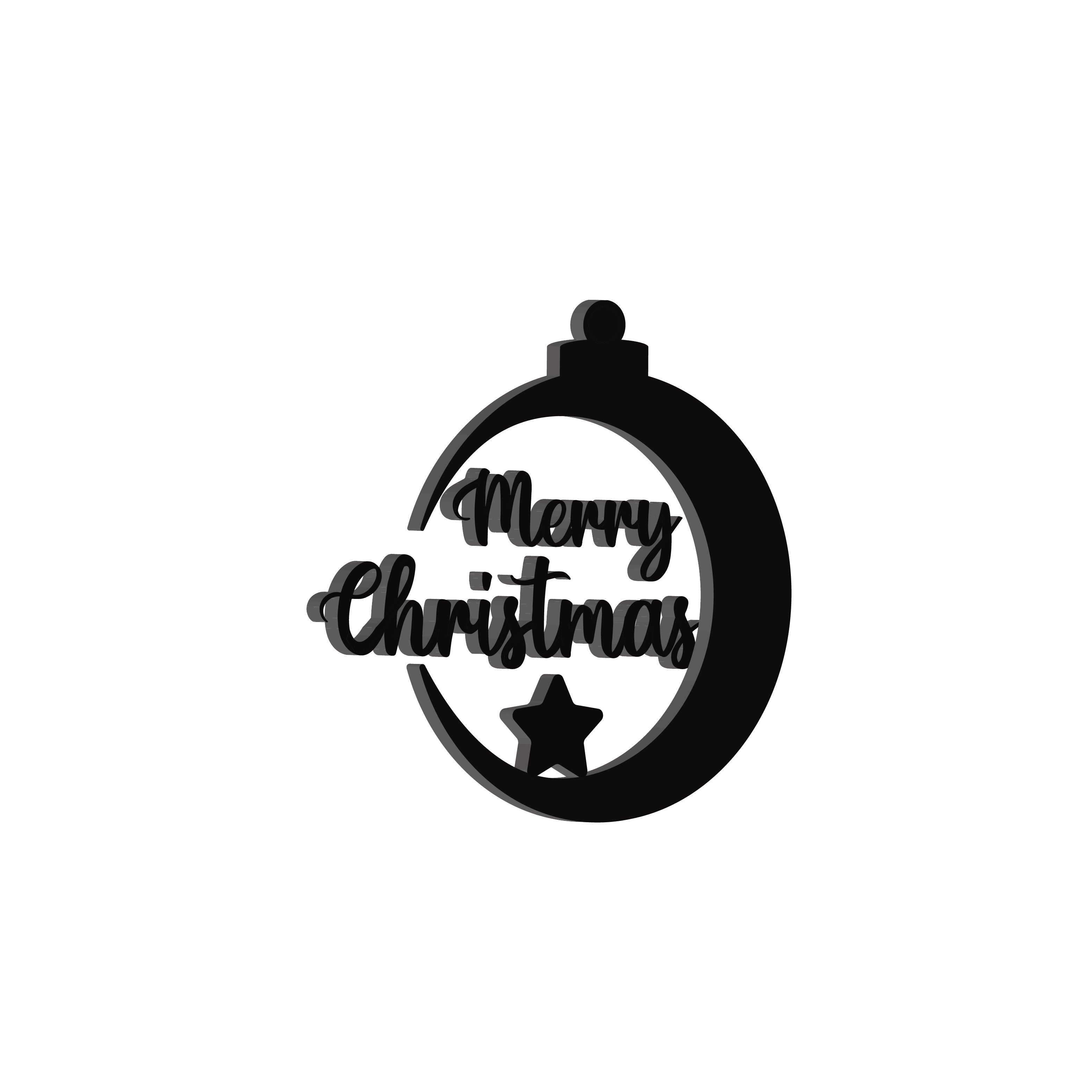 "Merry Christmas Bell" Black Engineered Wood Wall Art Cutout, Ready to Hang Home Decor 4