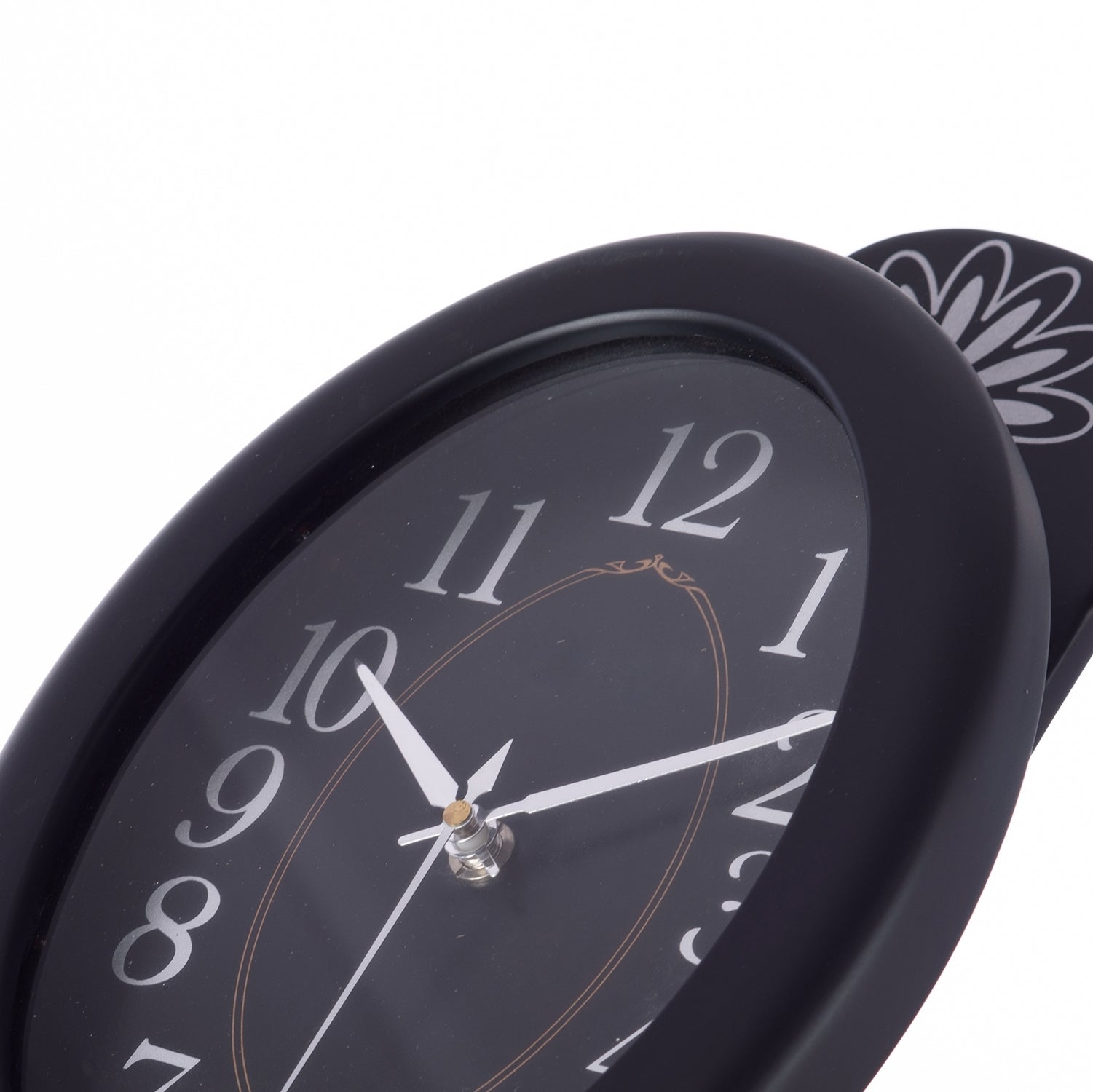 Decorative Analog Black Oval Pendulum Wall clock 3