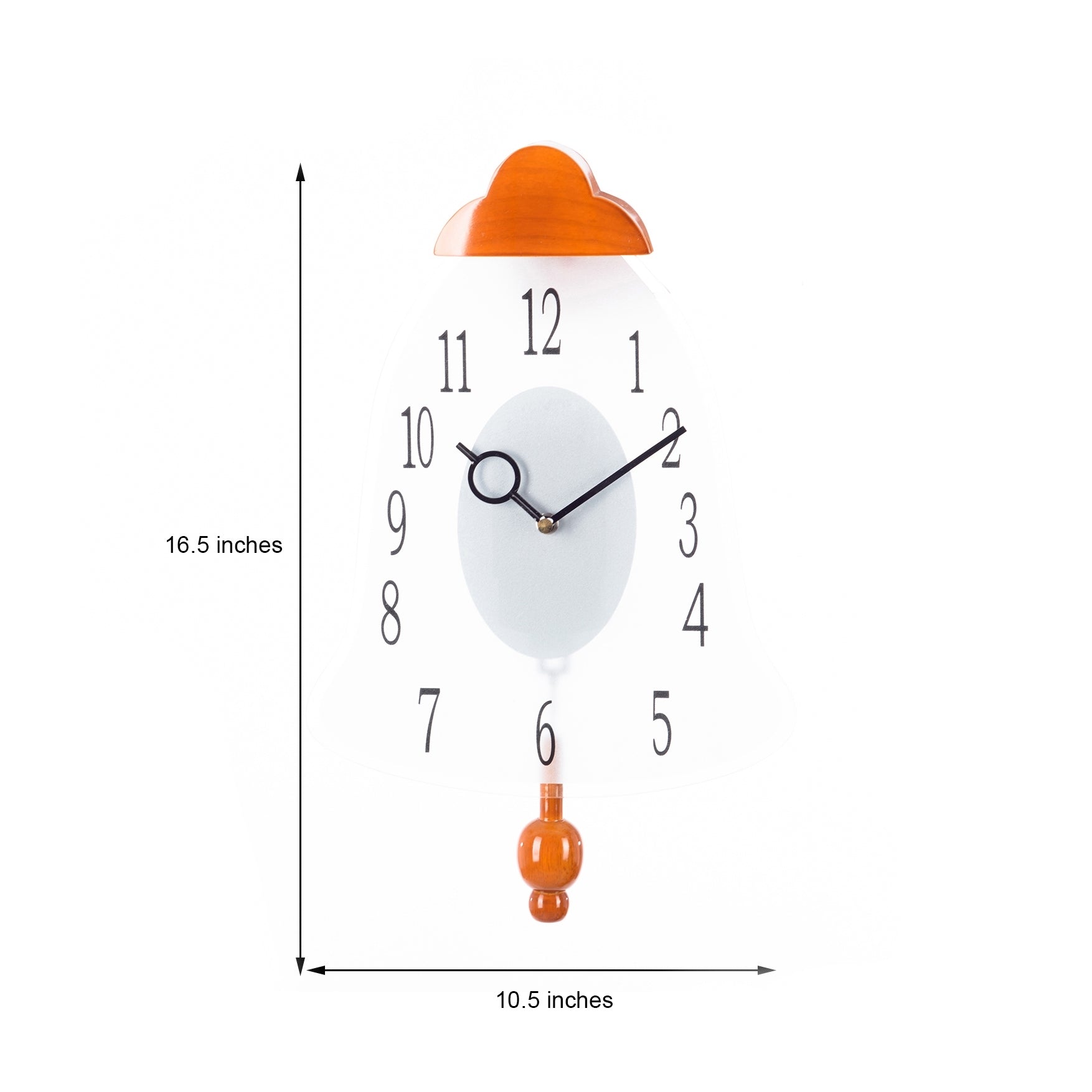 Decorative Analog Brown Oval Pendulum Wall clock 1