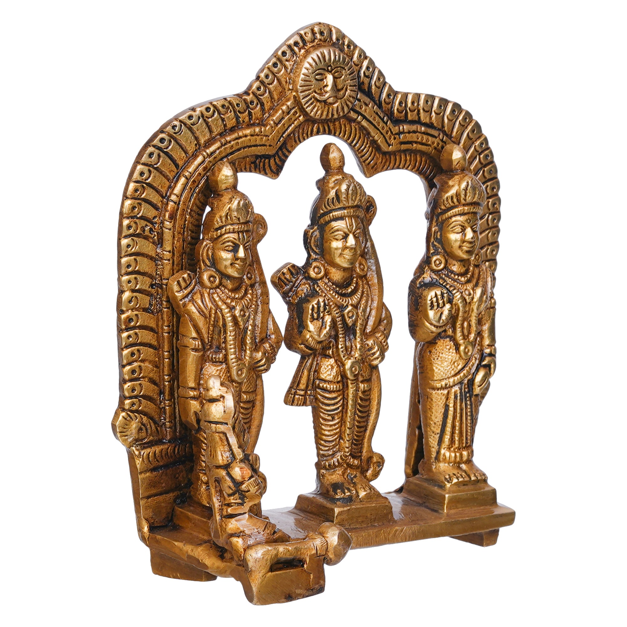 Golden Metal Ram Darbar Statue for Home Temple 6