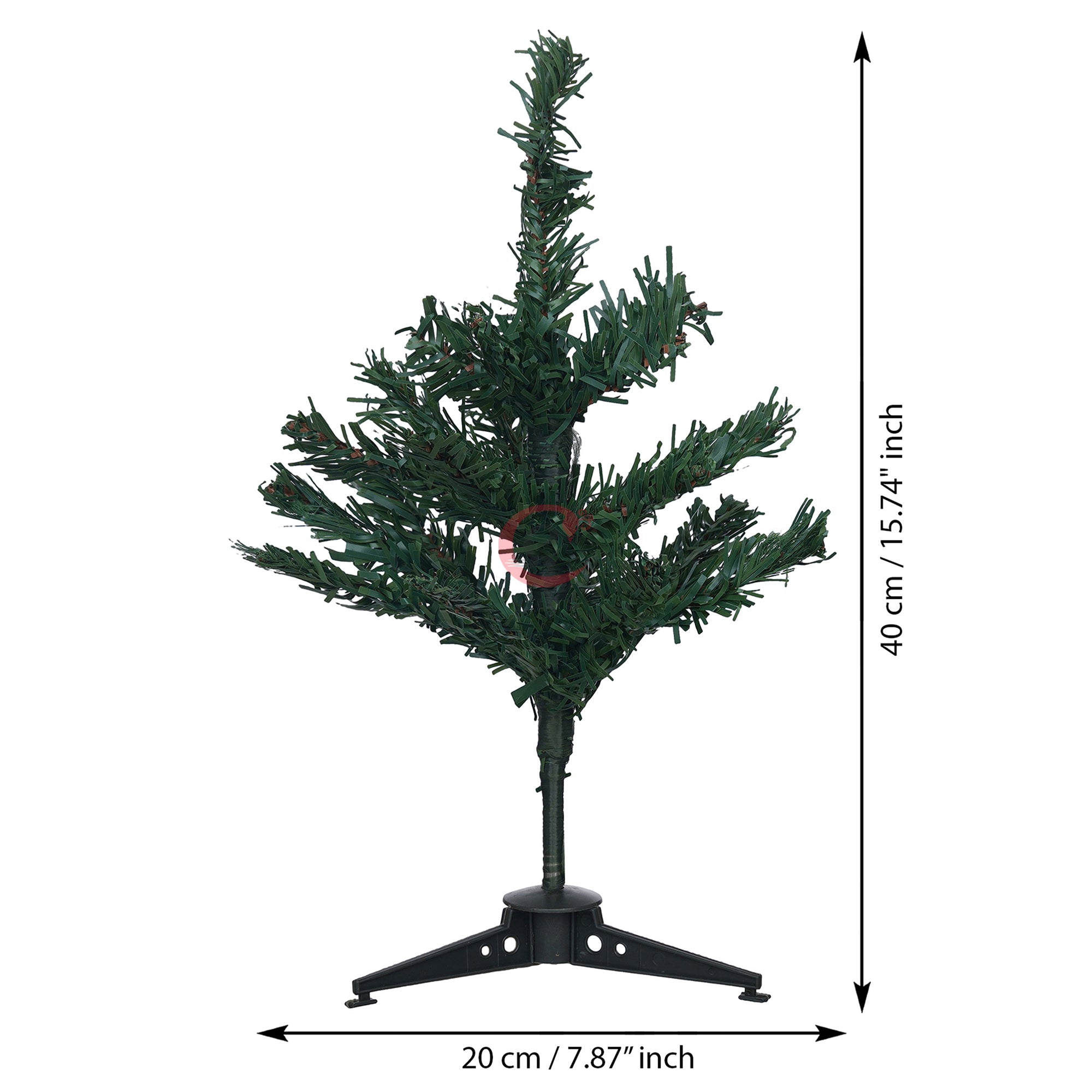 eCraftIndia 1 Feet Green Artificial Christmas Tree Xmas Pine Tree with Stand and 40 Christmas Decoration Ornaments Props - Merry Christmas Decoration Item for Home, Office, and Church 3