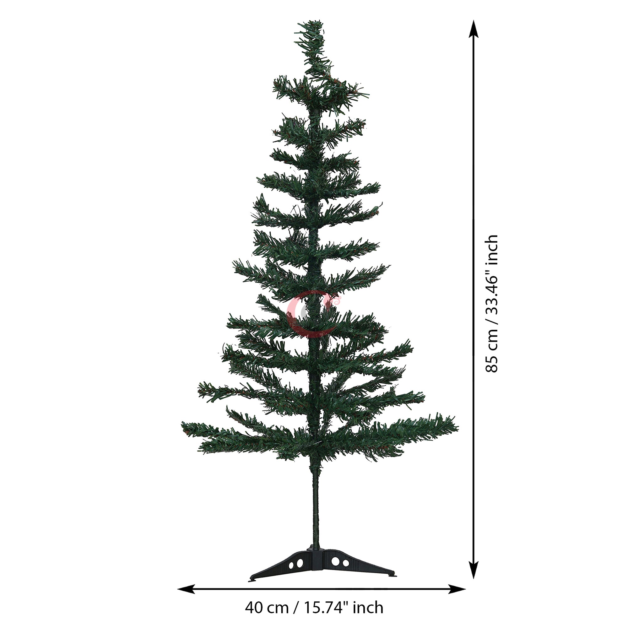 eCraftIndia 3 Feet Green Artificial Christmas Tree Xmas Pine Tree with Stand and 60 Christmas Decoration Ornaments Props - Merry Christmas Decoration Item for Home, Office, and Church 3