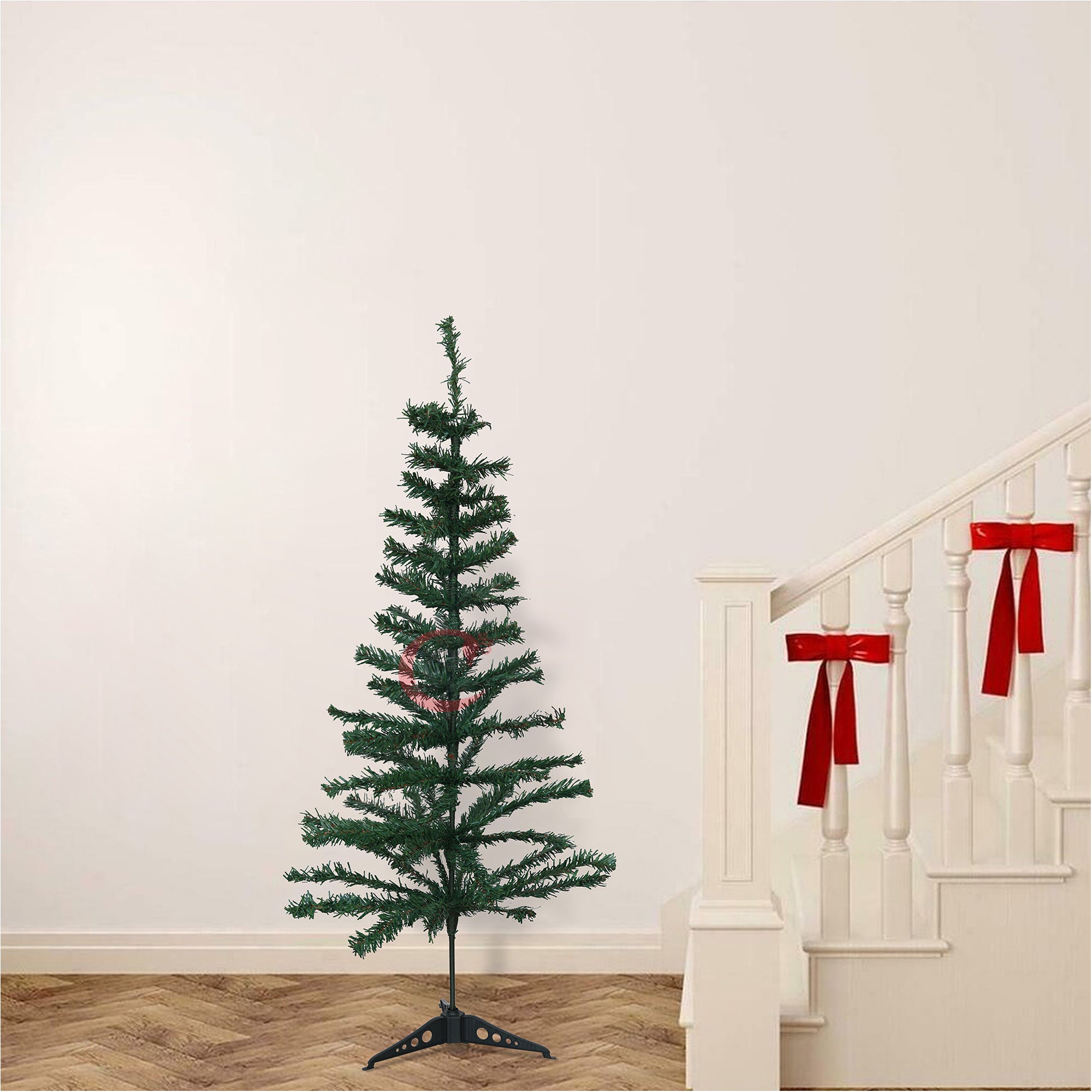 eCraftIndia 4 Feet Green Artificial Christmas Tree Xmas Pine Tree with Metal Stand - Xmas Tree for Indoor, Outdoor, Home, Living Room, Office, Church Decor - Merry Christmas Decoration Itemâ€¦ 1