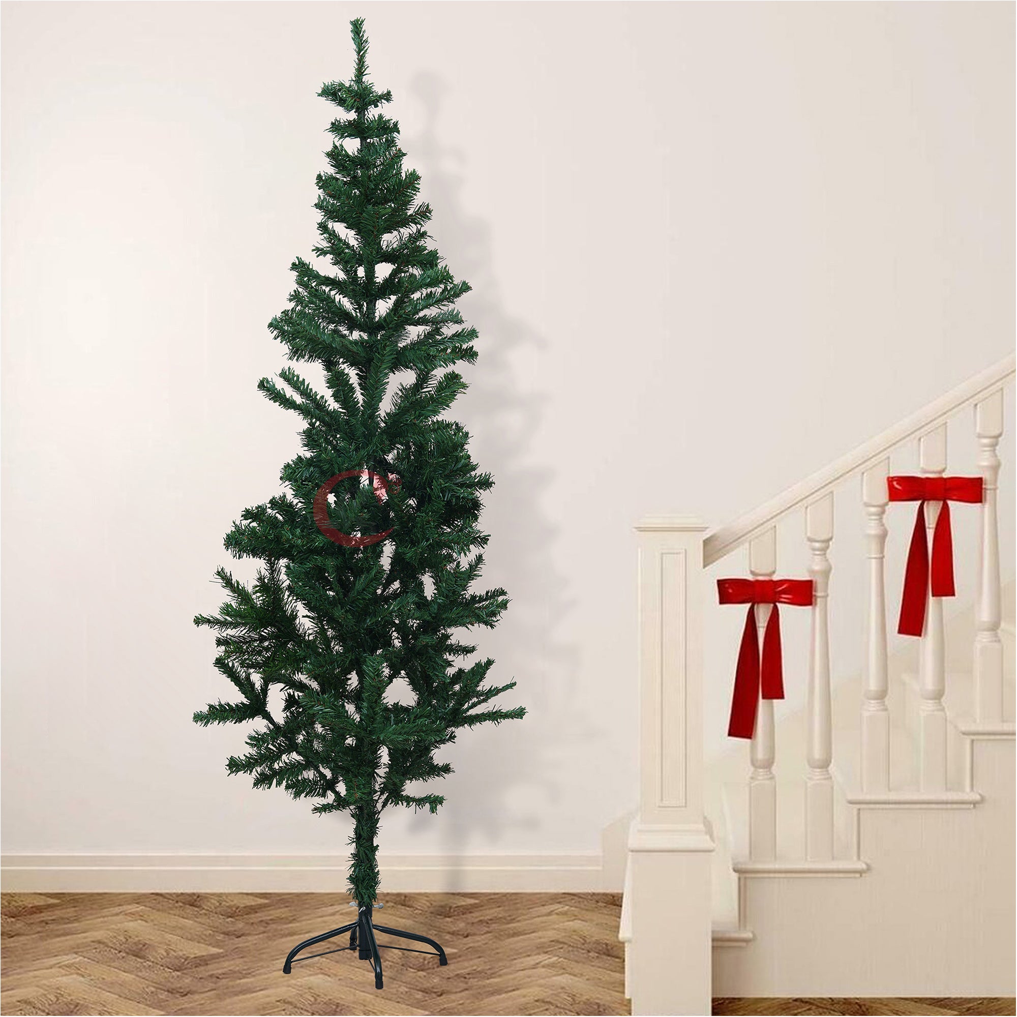 eCraftIndia 5 Feet Green Artificial Christmas Tree Xmas Pine Tree with Stand and 100 Christmas Decoration Ornaments Props - Merry Christmas Decoration Item for Home, Office, and Church 4