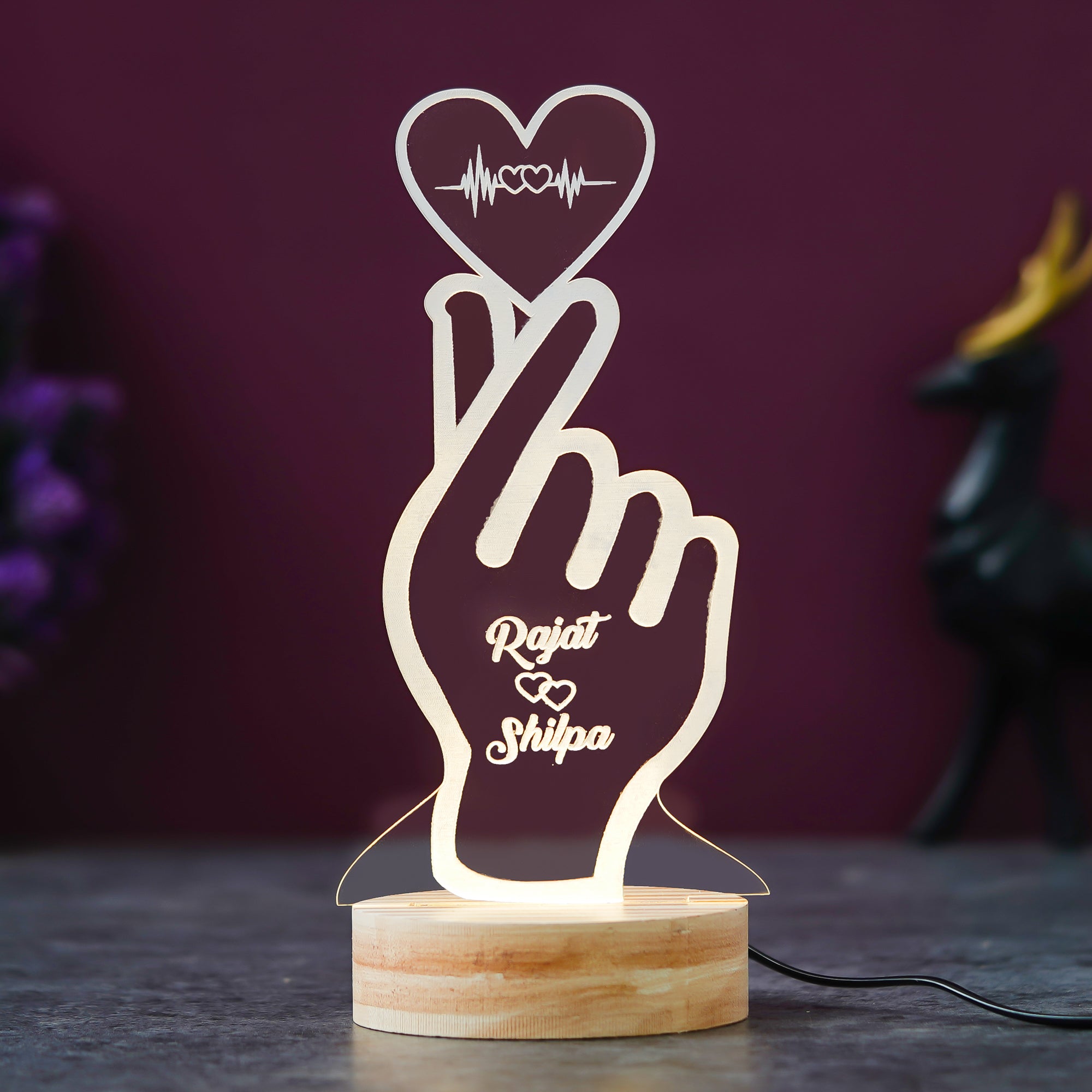 Customized Name Personalized Gift for Anniversary Valentines Day for Husband Wife Couple Girlfriend Boyfriend