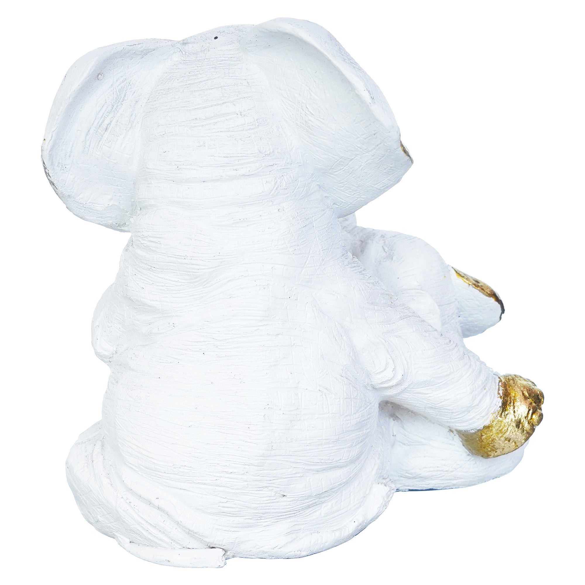 White Polyresin Small Elephant Family Mom and Baby Statue Animal Figurines Decorative Showpiece for Home Decor 8