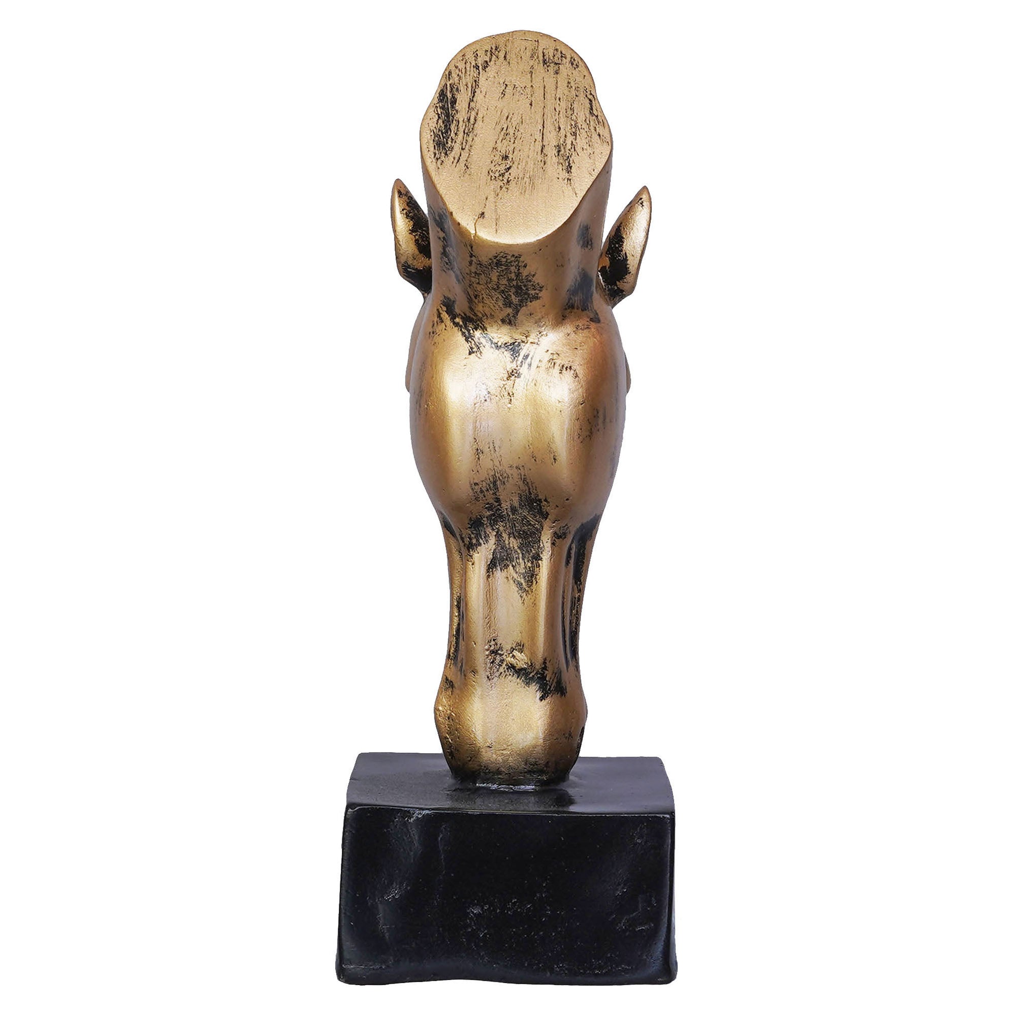 Golden Horse Head Statue Animal Figurine Showpiece for Home, Office Decor 8
