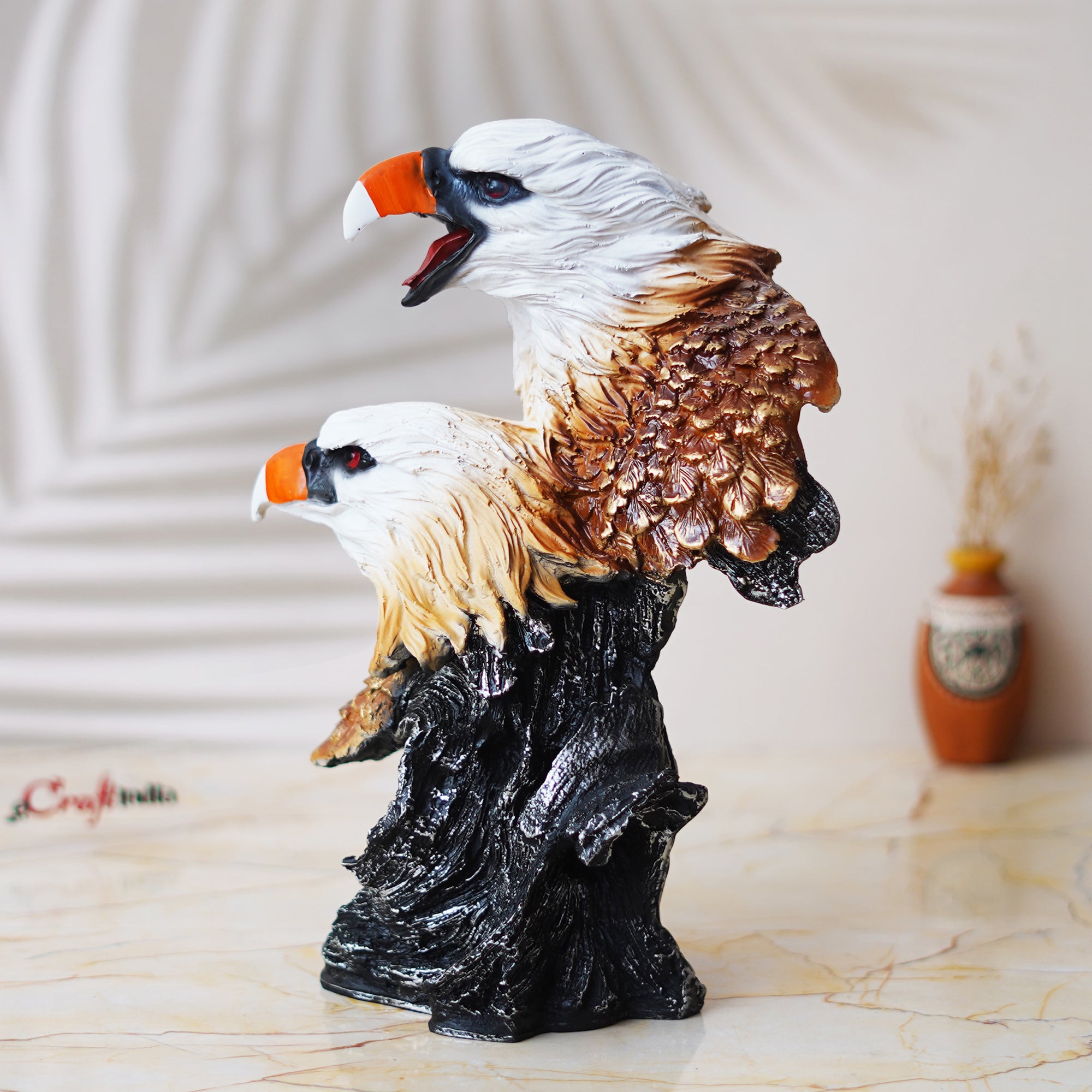 Colorful Eagle Head Statues Bird Figurines Decorative Showpiece 1