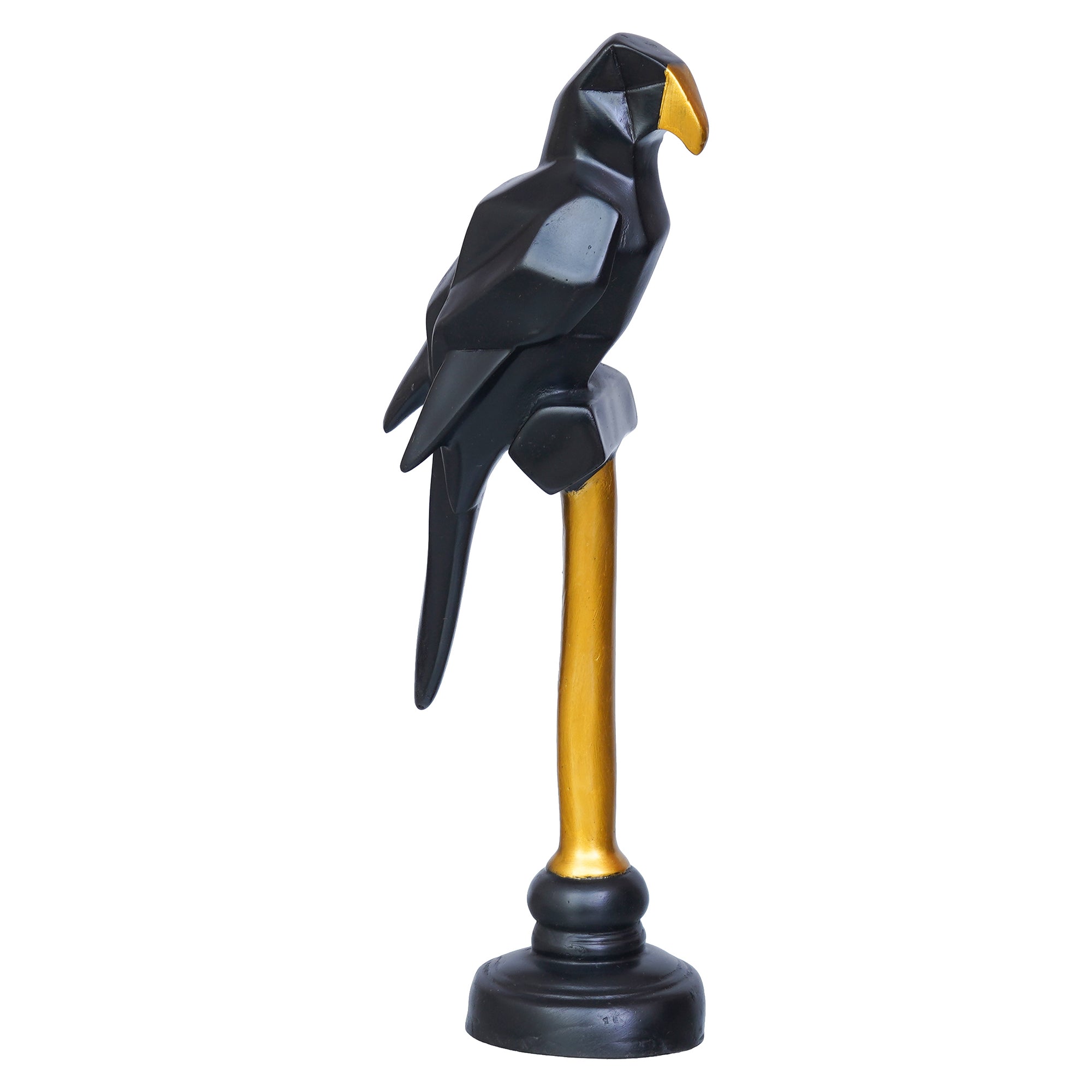 Polyresin Black Parrot Statue Decorative Showpiece for Home, Living Room, Office Decor 6