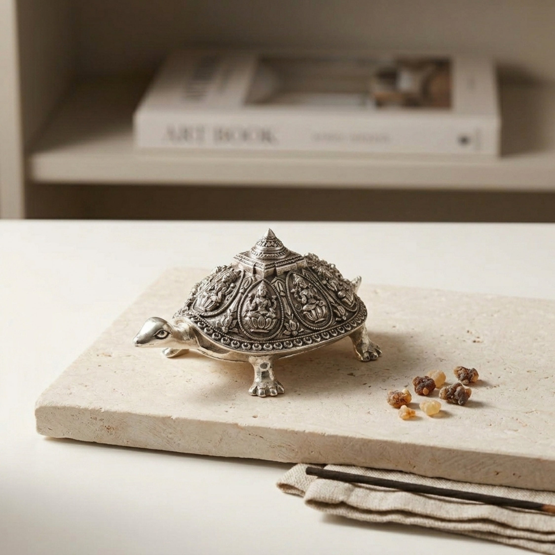 Silver Plated Tortoise for Good Luck Wealth Prosperity Money Longevity ...