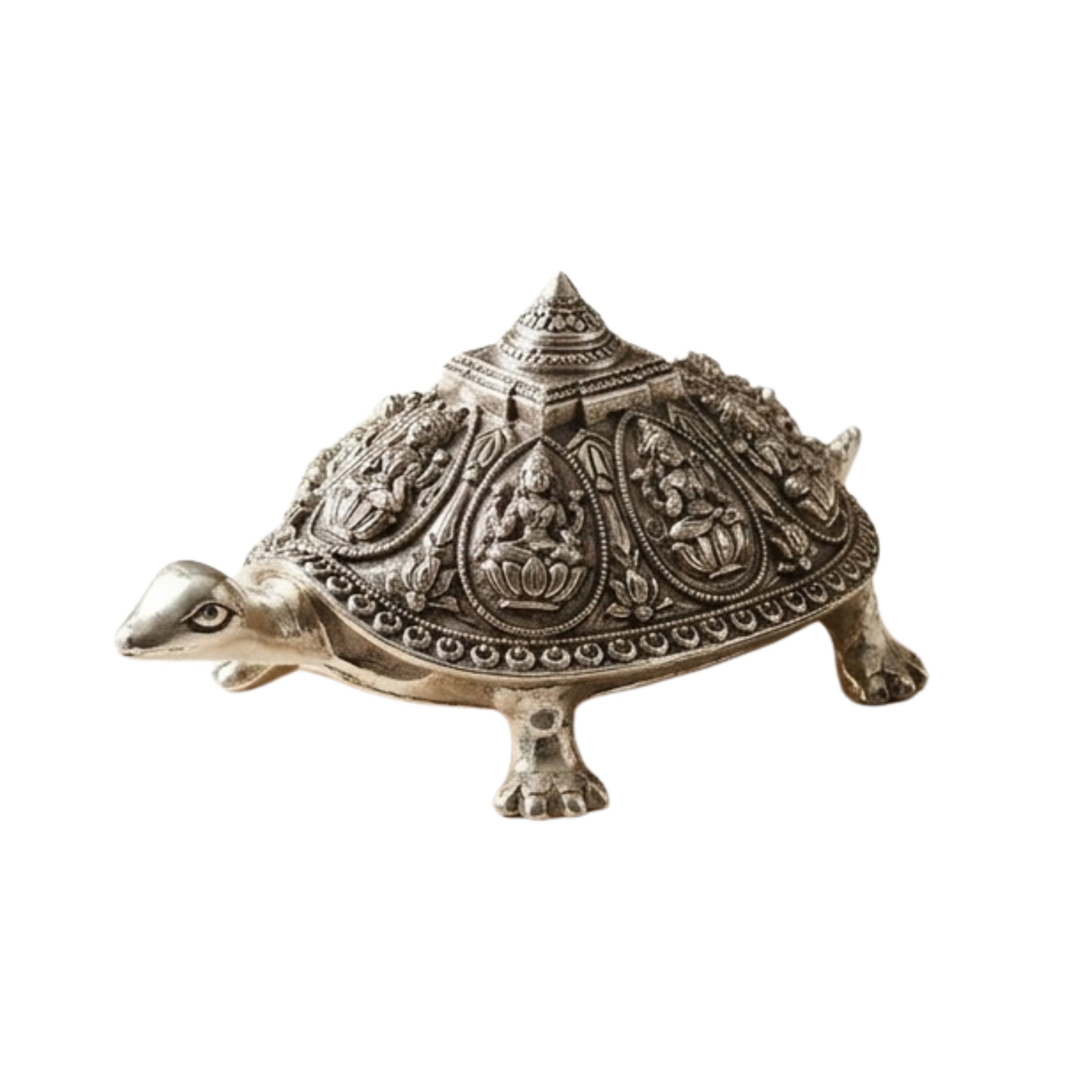Silver Plated Tortoise for Good Luck Wealth Prosperity Money Longevity ...