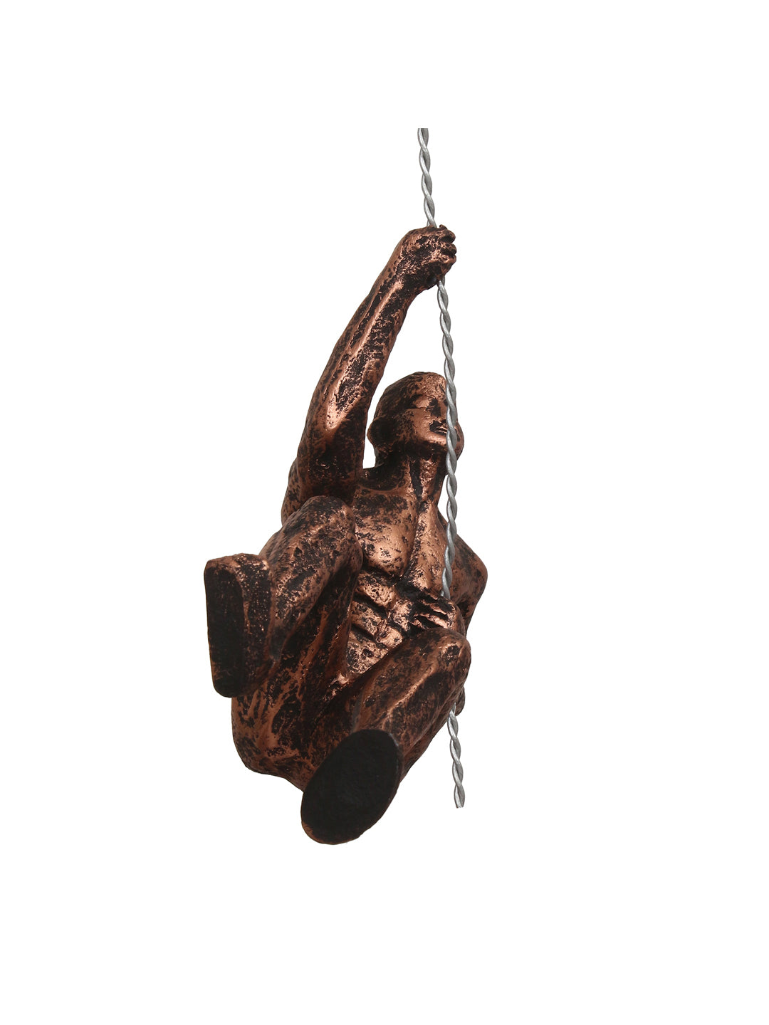 Brown Polyresin Climbing Man Wall Hanging Statue 5