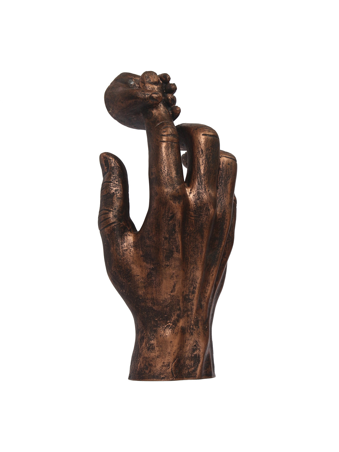 Brown Polyresin Baby Hand Holding Father's Finger Decorative Wall Hanging Figurine 5