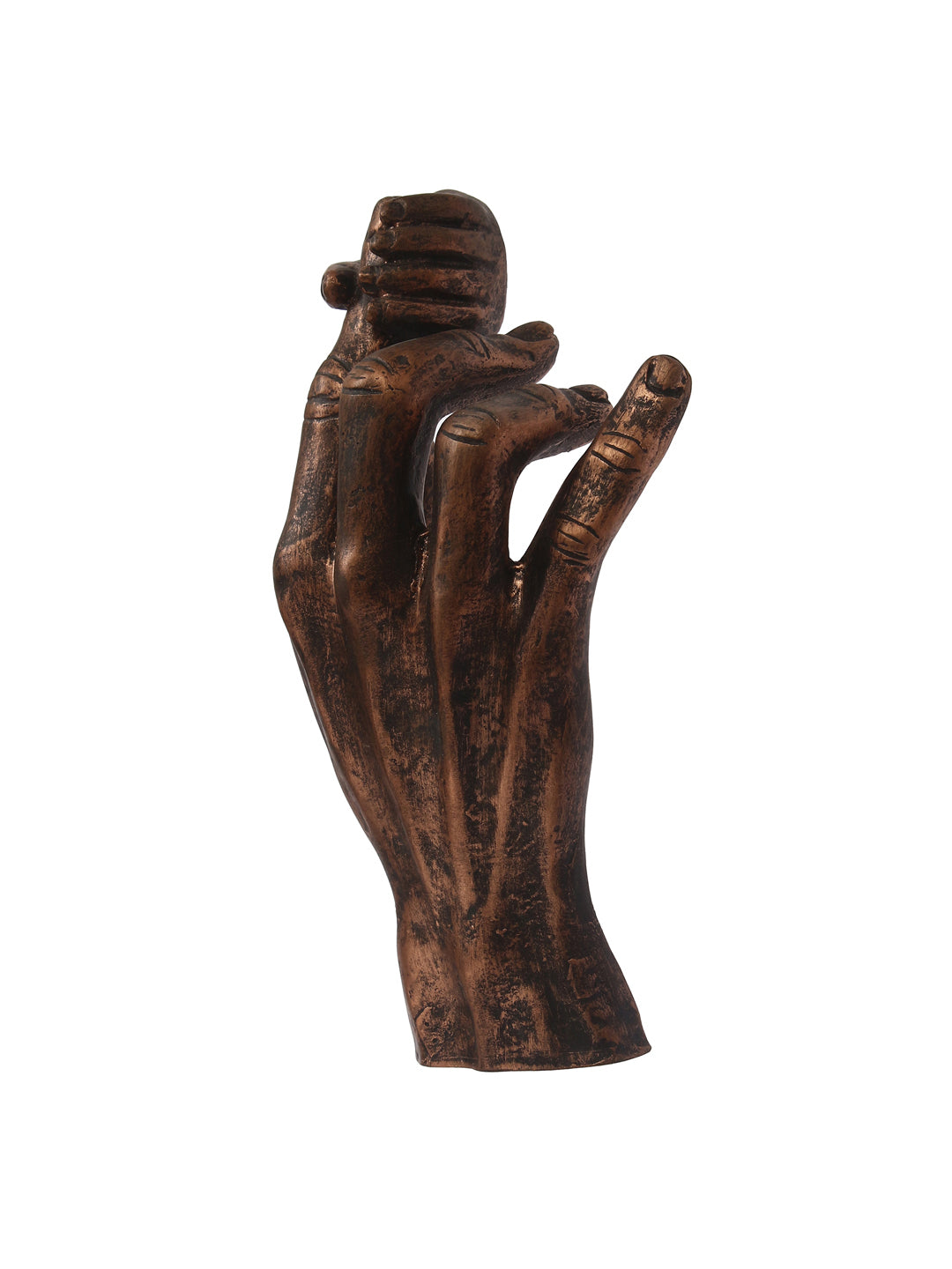 Brown Polyresin Baby Hand Holding Father's Finger Decorative Wall Hanging Figurine 4