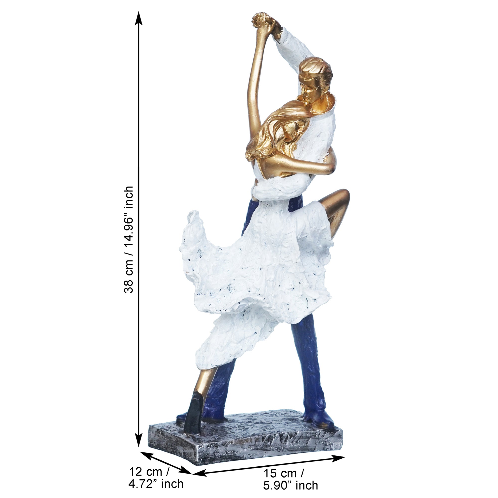 Tango Dancing Couple Statue Human Figurines Decorative Showpiece 3