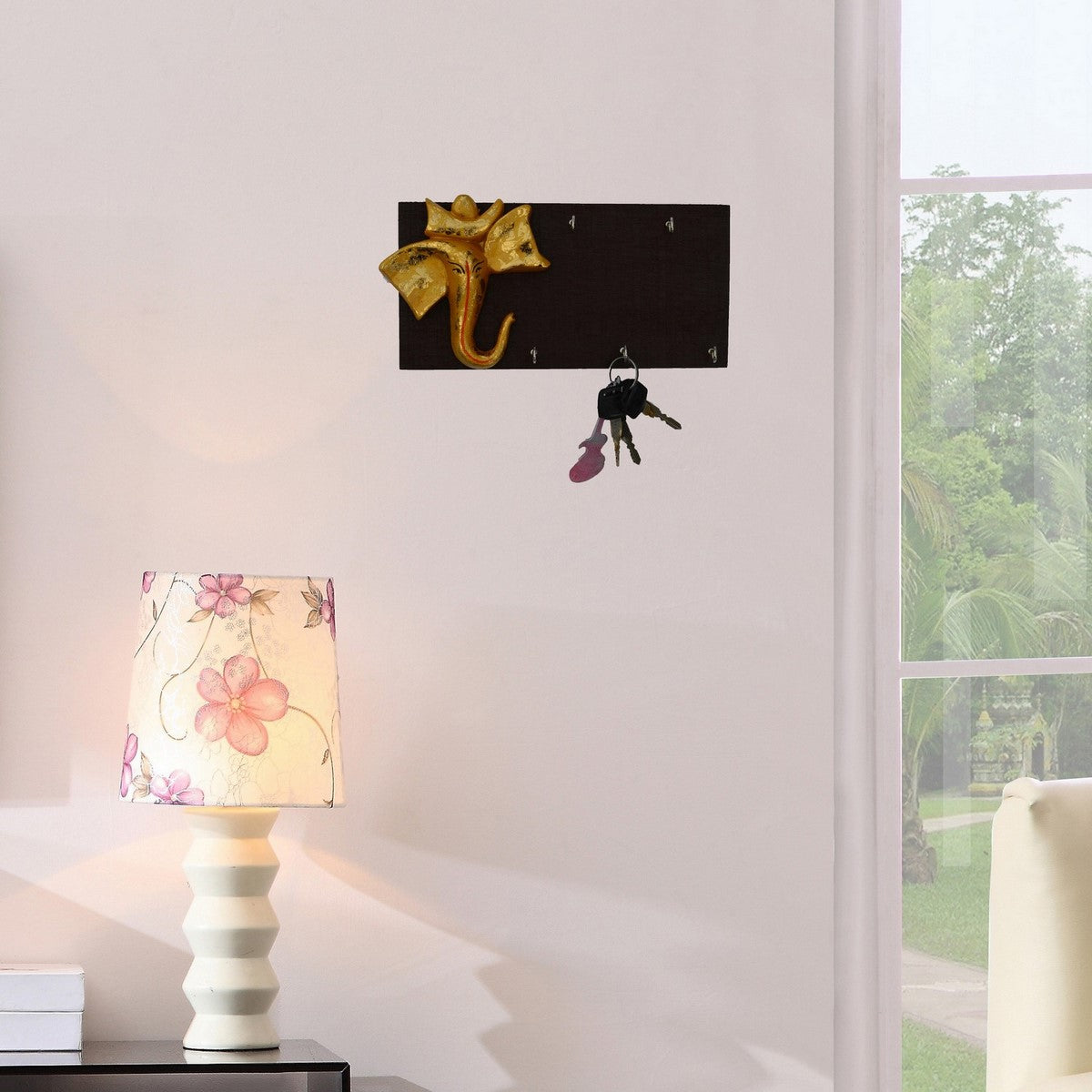 Wooden Lord Ganesha Key Holder