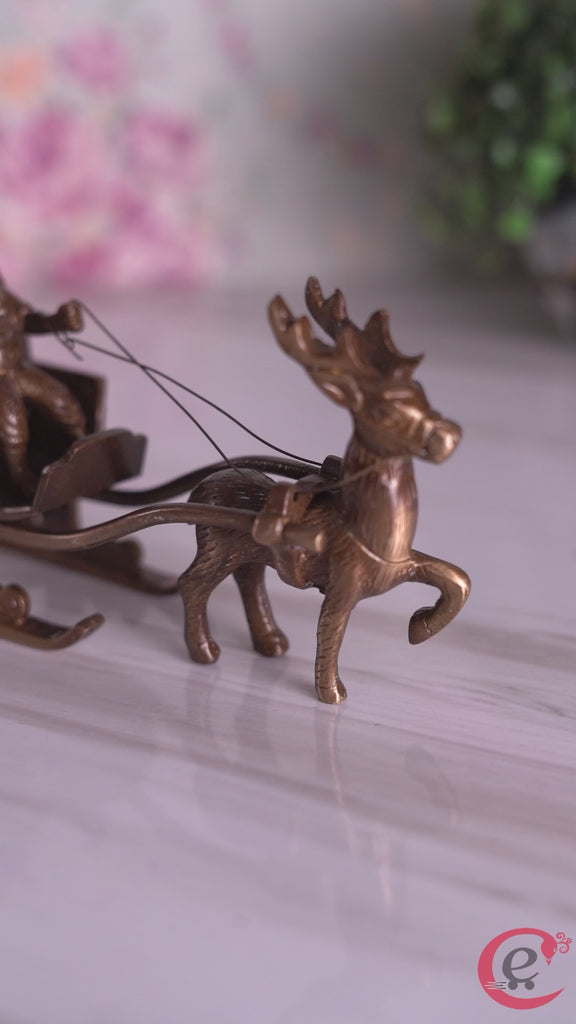 Ganesha Enjoying Ride With Deer Cart Decorative Showpiece