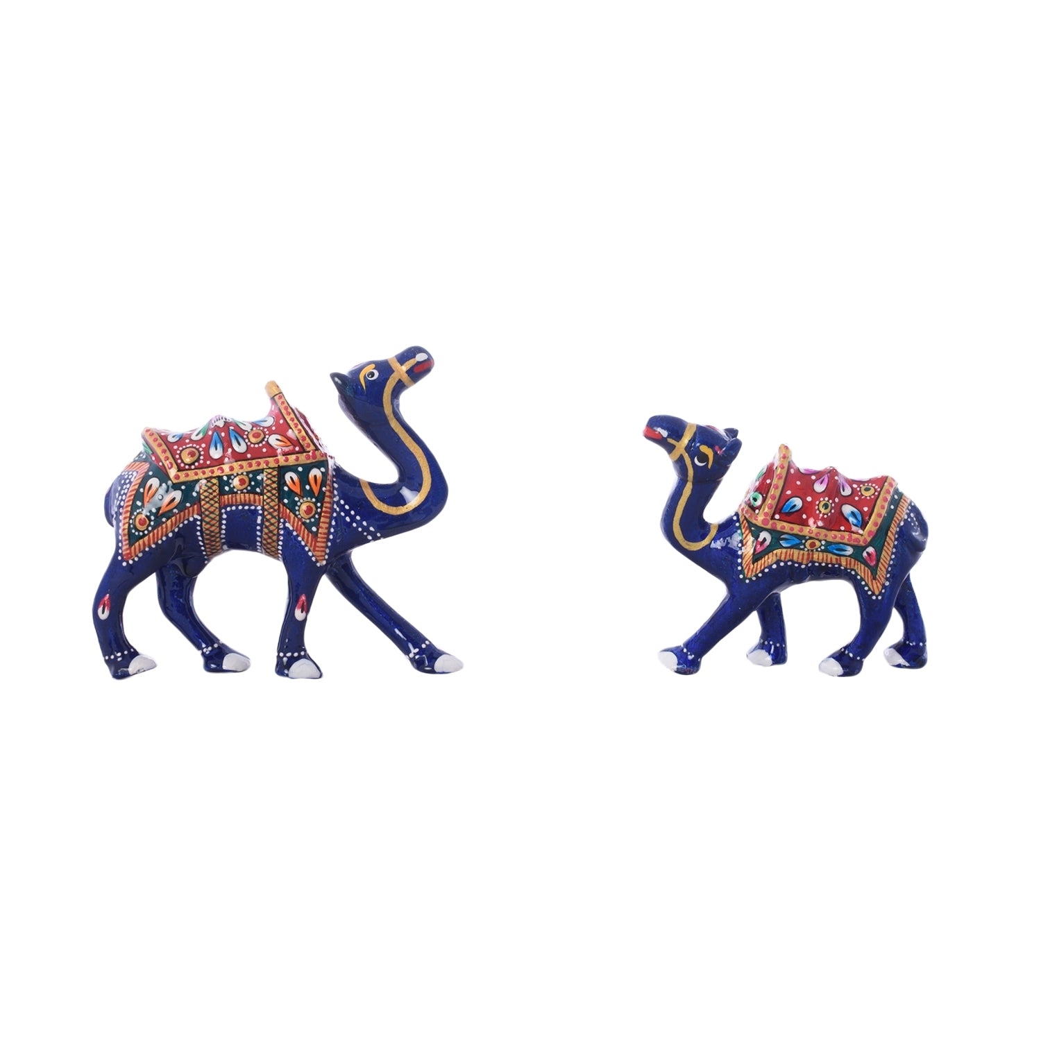 Set of 2 Meenakari Colorful Camels Figurine 1