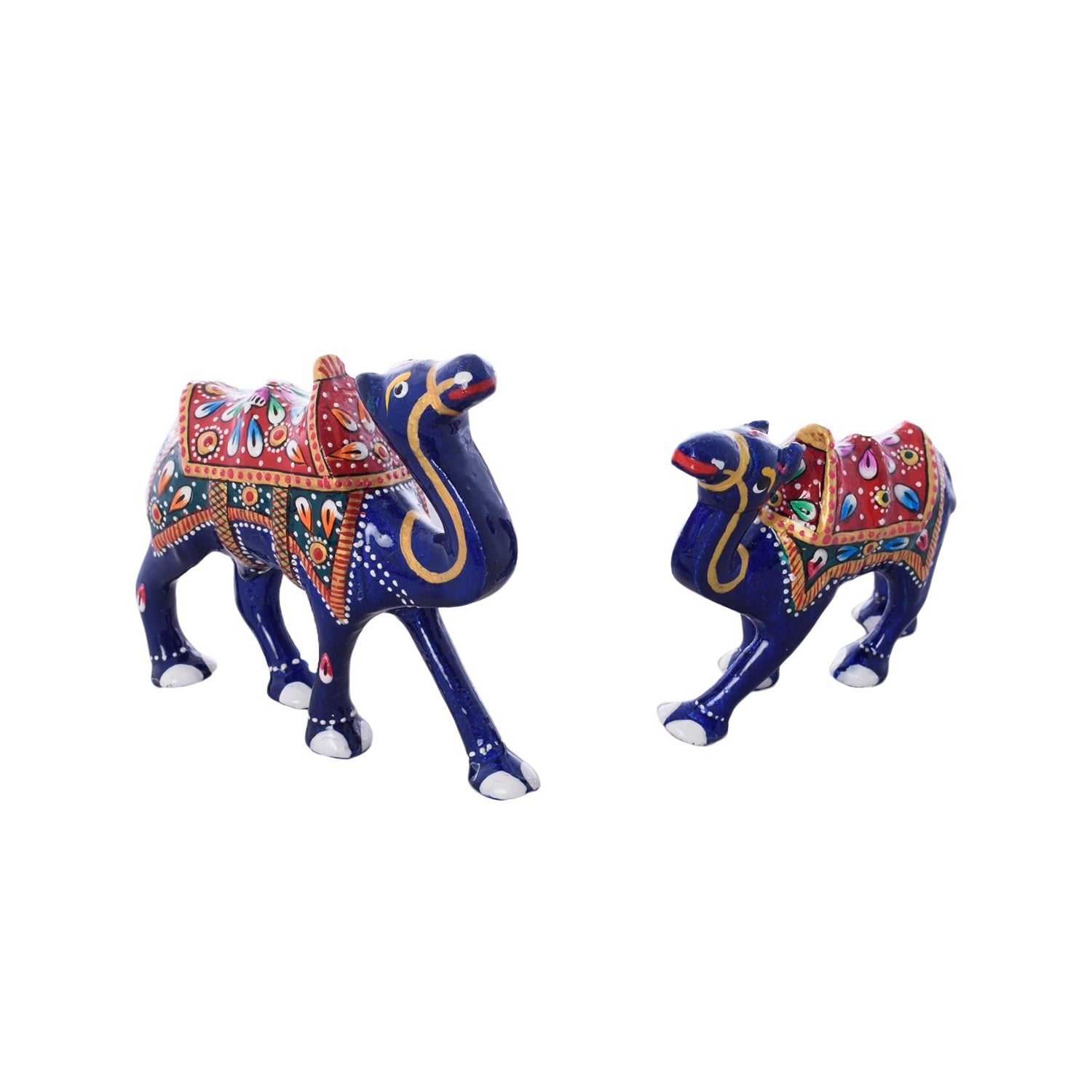 Set of 2 Meenakari Colorful Camels Figurine 3