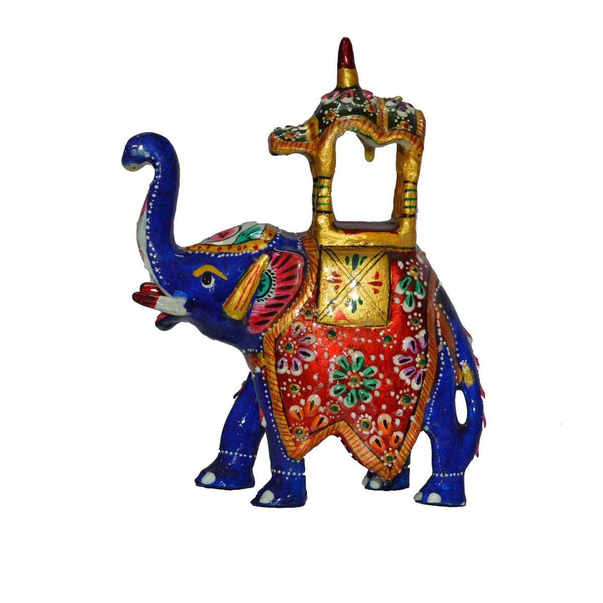 Meenakari Colorful Ambabari Elephant Statue