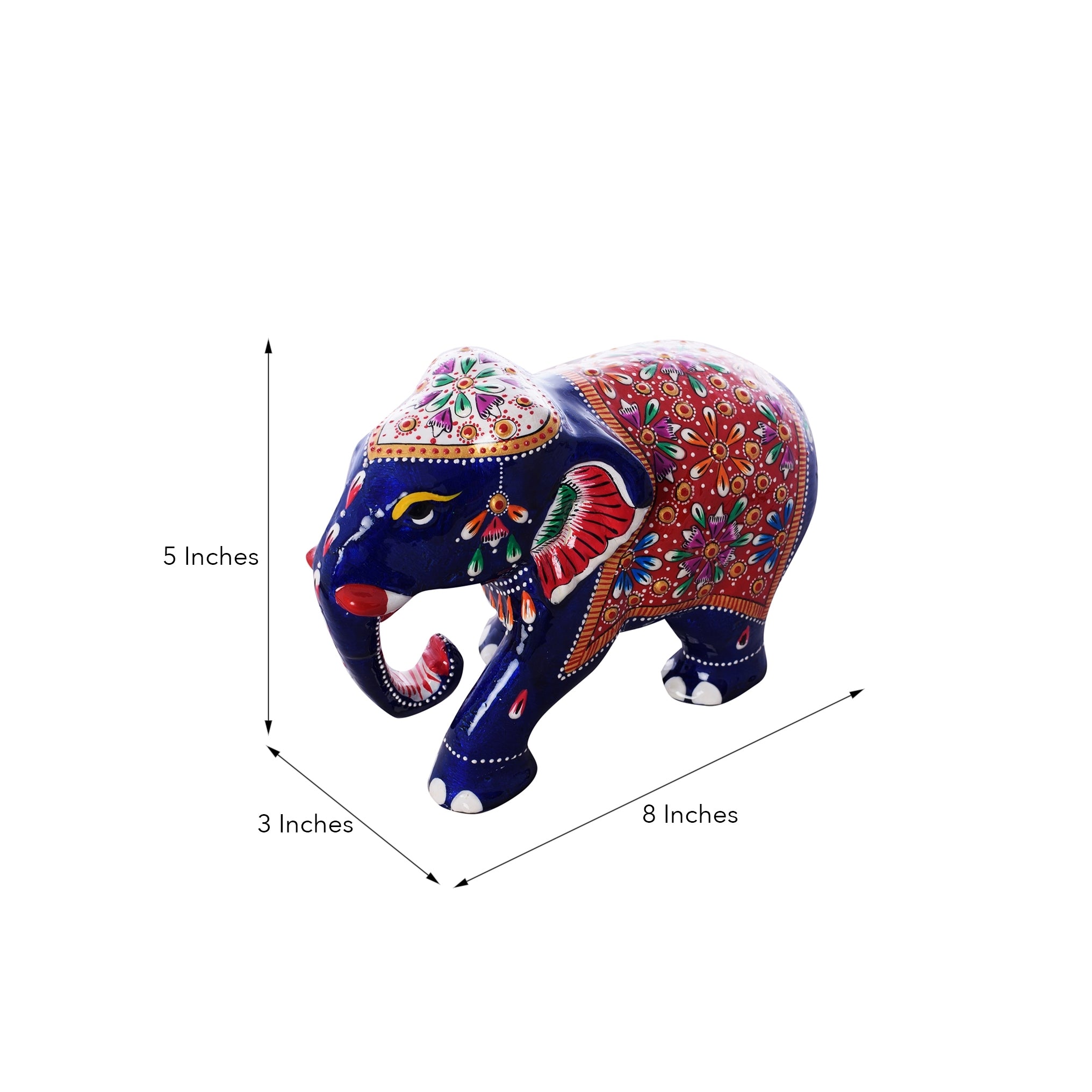 Colorful Meenakari Elephant Figurine 2