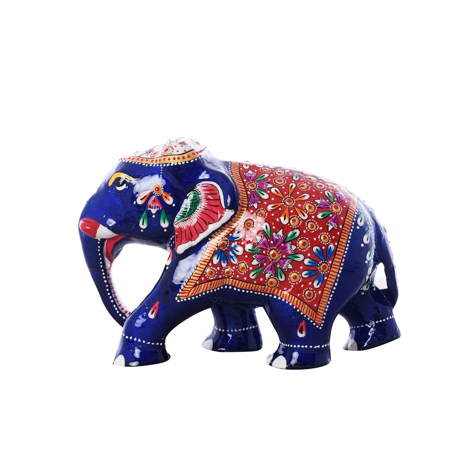 Colorful Meenakari Elephant Figurine 3