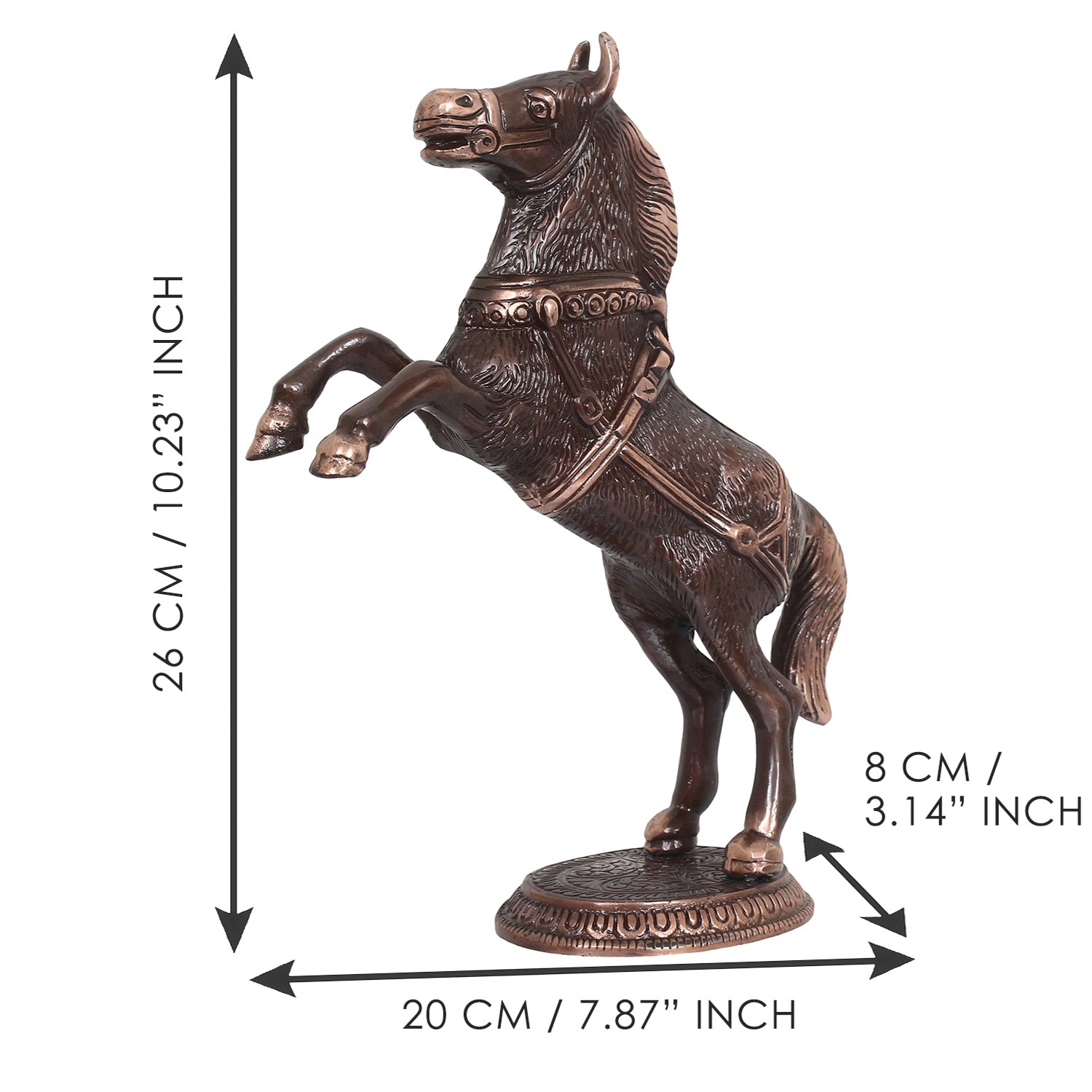 Decorative Jumping Horse Figurine Antique Showpiece 3