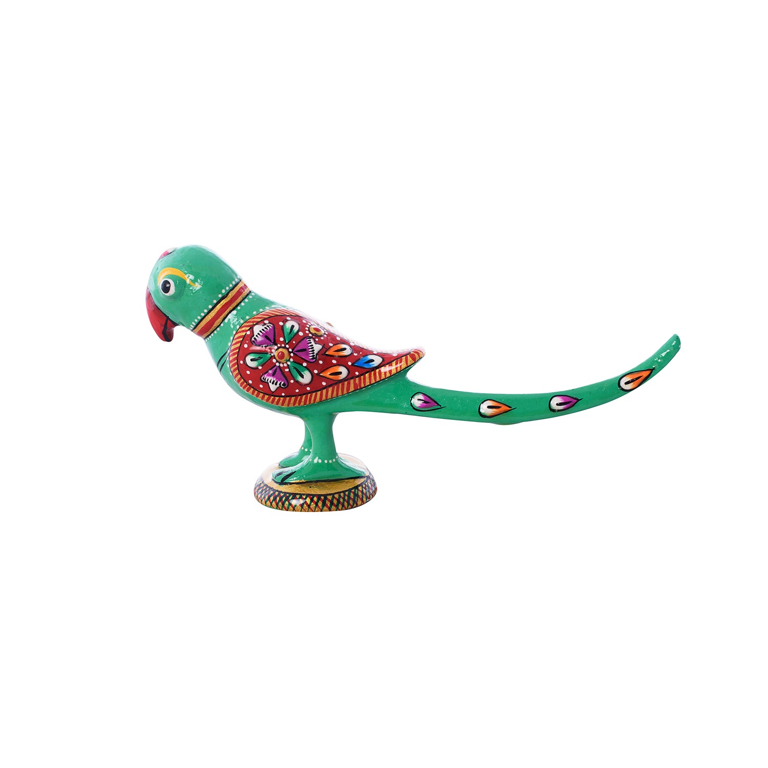 Colorful Meenakari Parrot Figurine 3