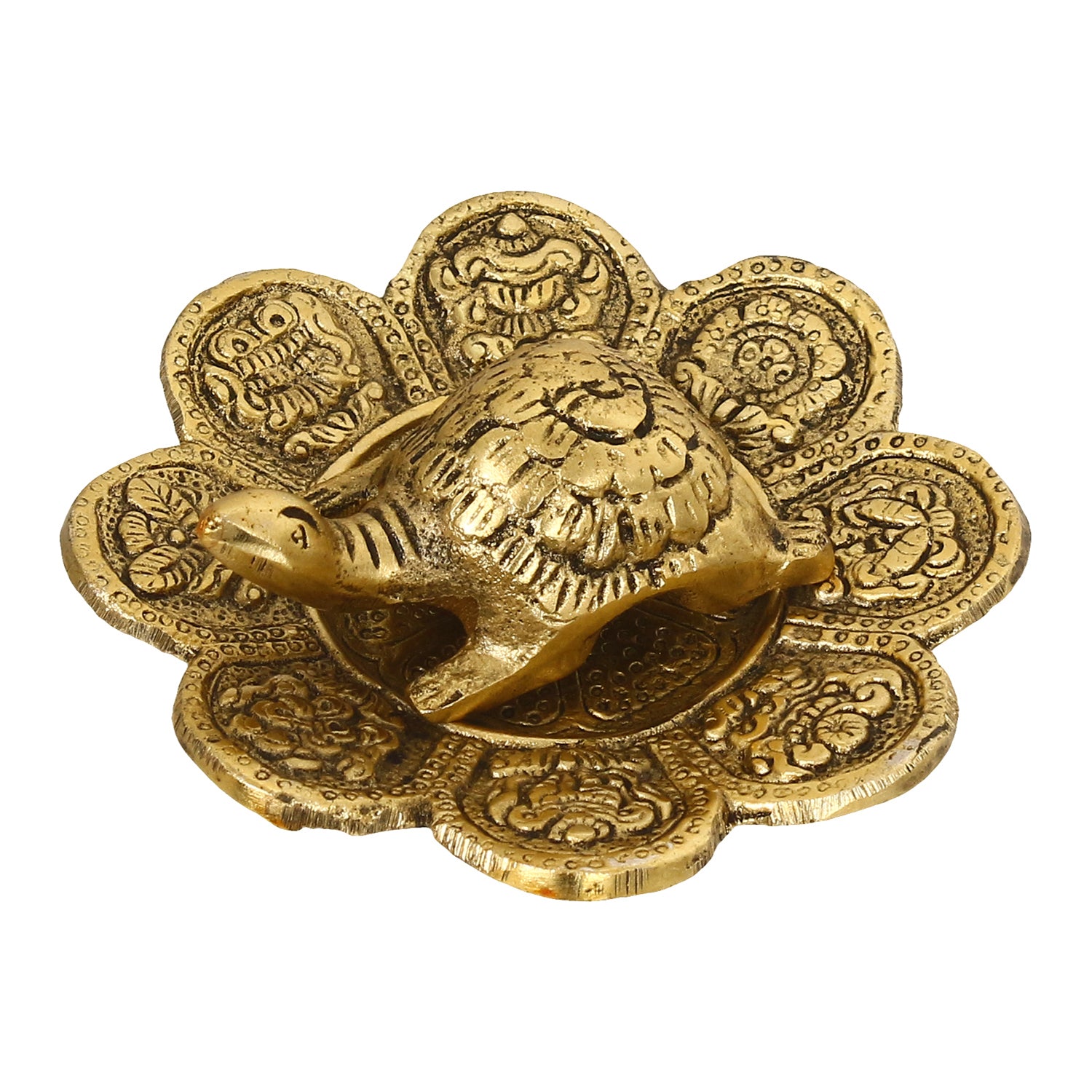 Feng Shui Tortoise with decorative plate for offices and home 2