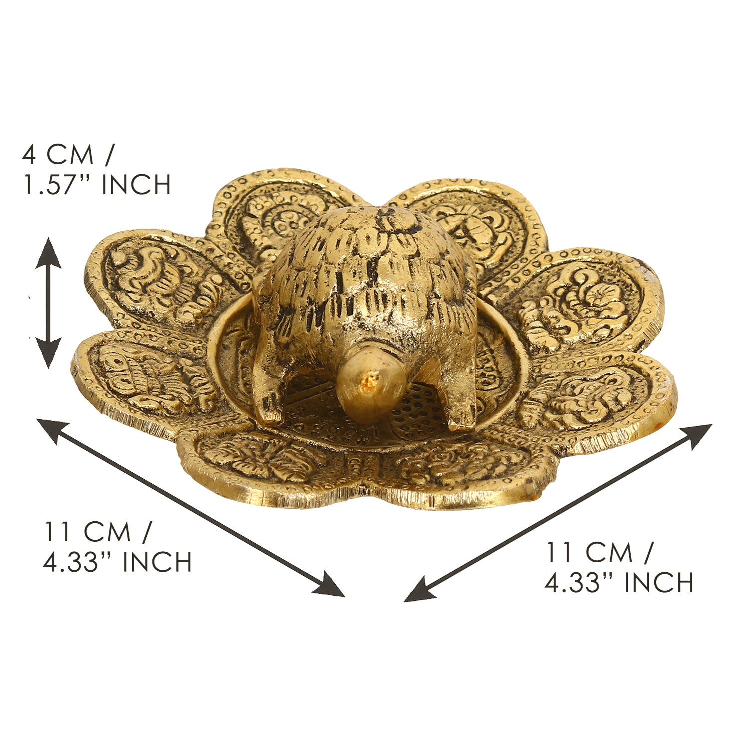 Feng Shui Tortoise with decorative plate for offices and home 3