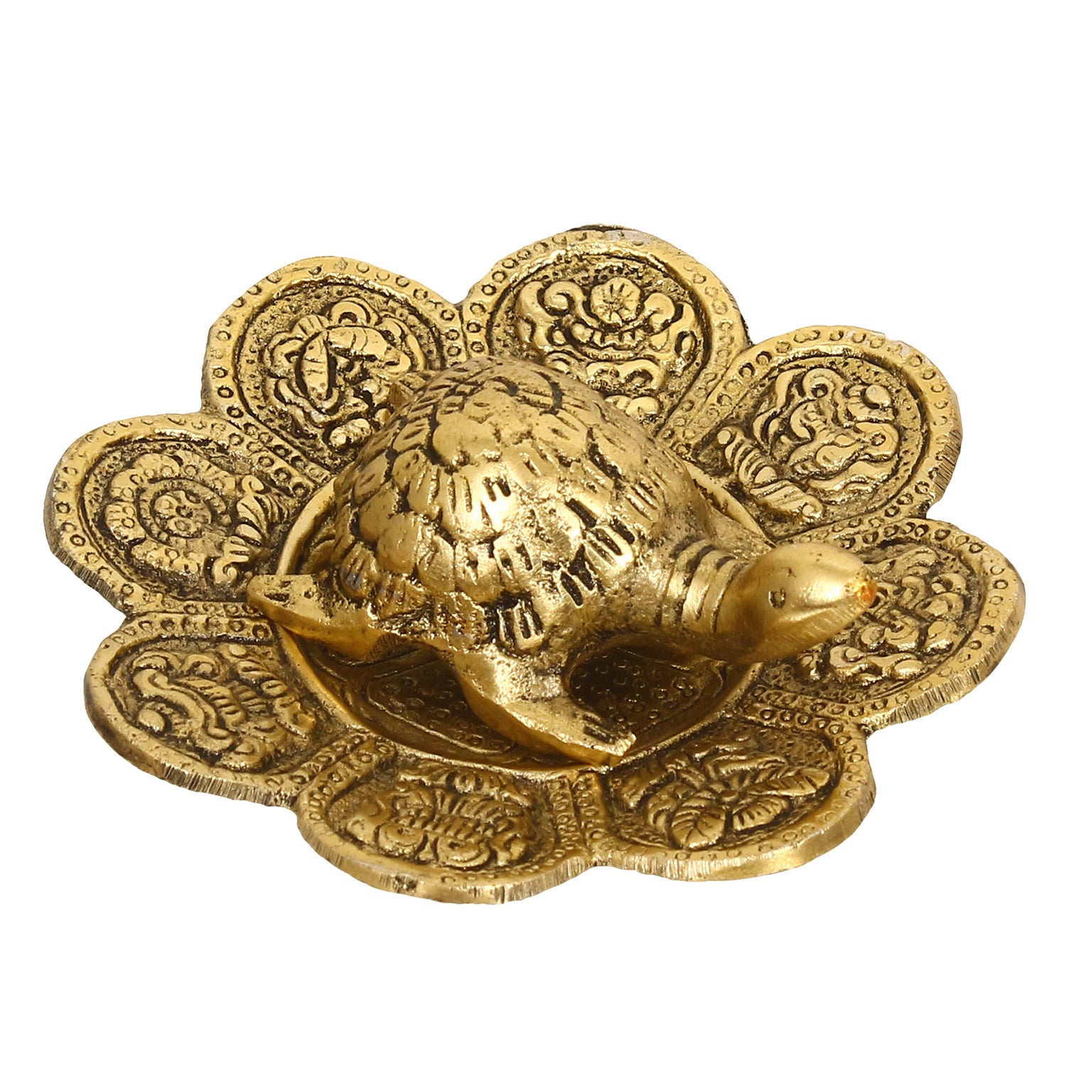 Feng Shui Tortoise with decorative plate for offices and home 5