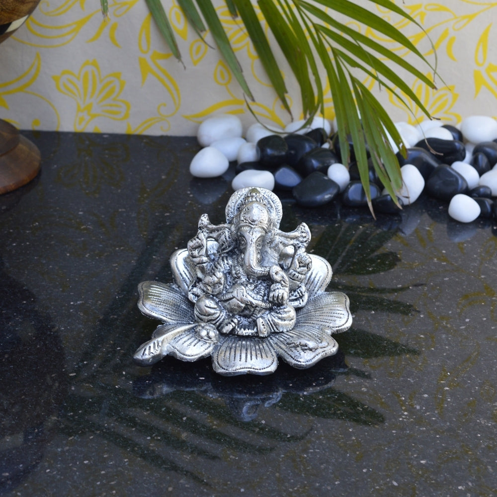 Lord Ganesha Statue on Flower